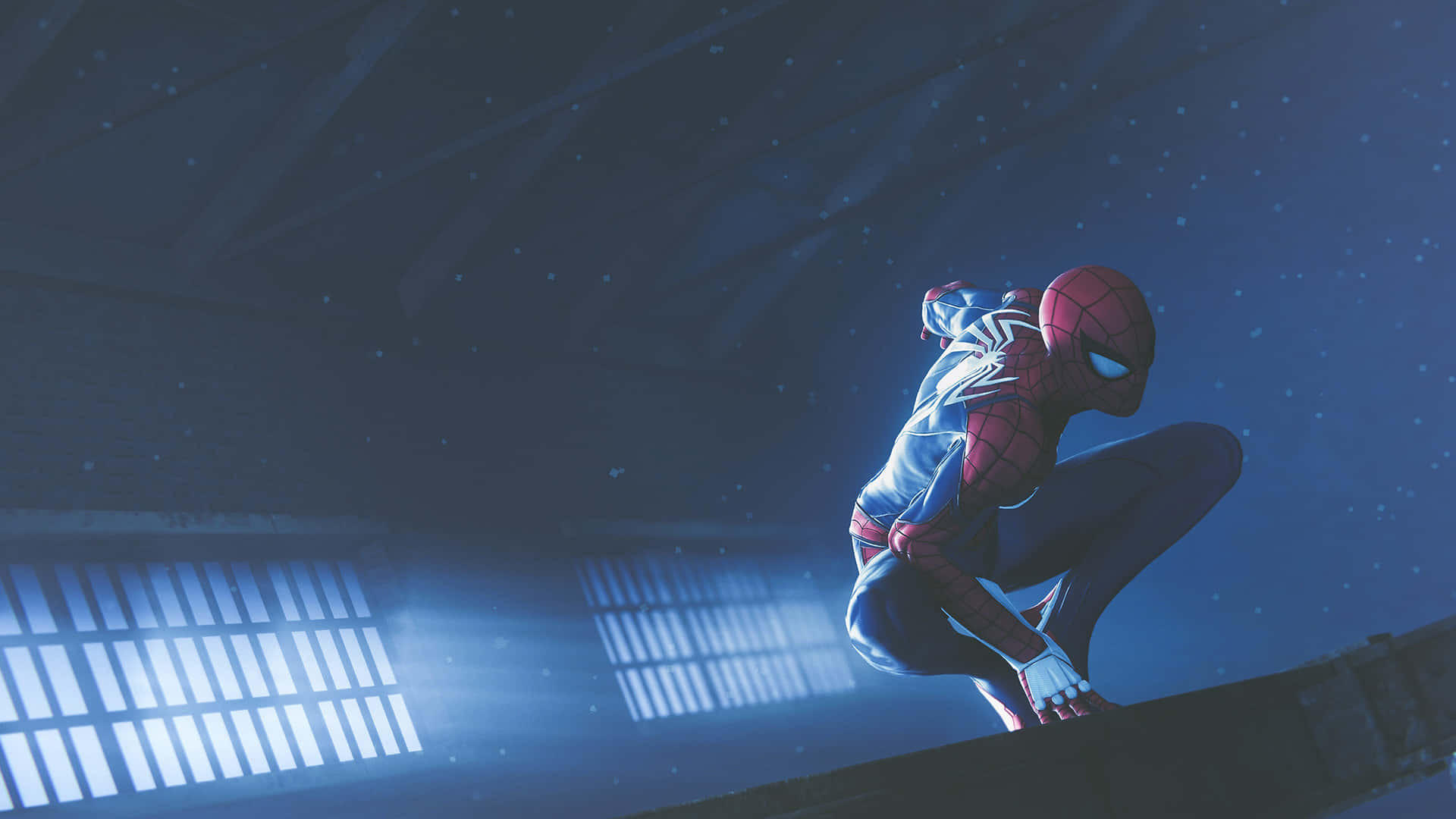 Caption: Spider-Man Blue in Action Wallpaper