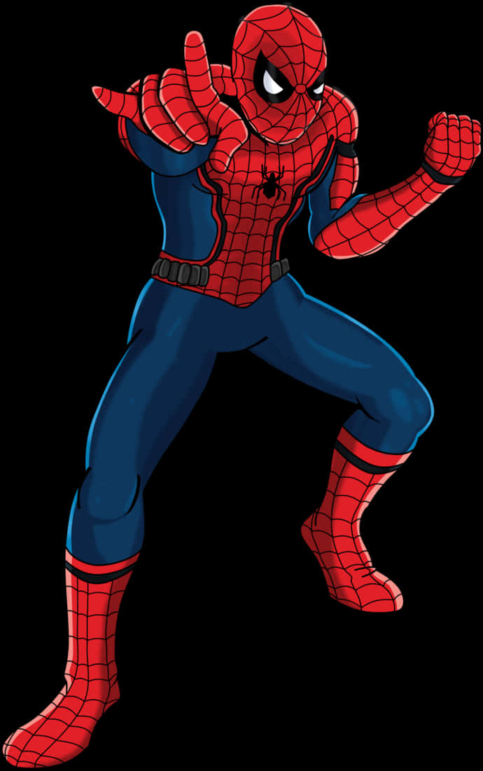 Spider Man Classic Pose PNG