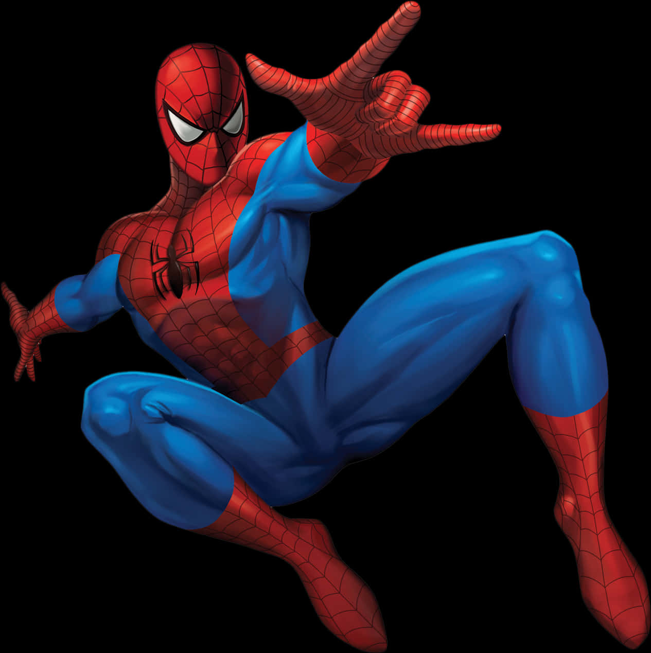 Spider Man Classic Pose PNG