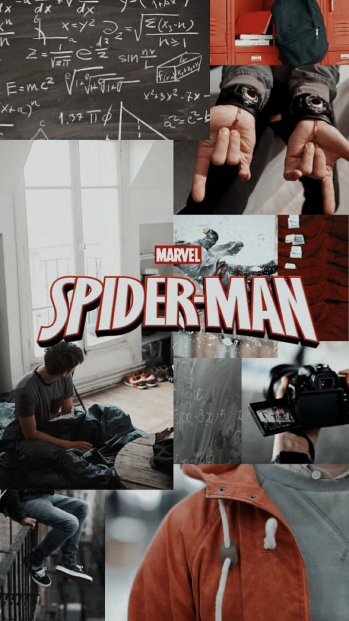 Spider-man Collage Marvel Aesthetic Background