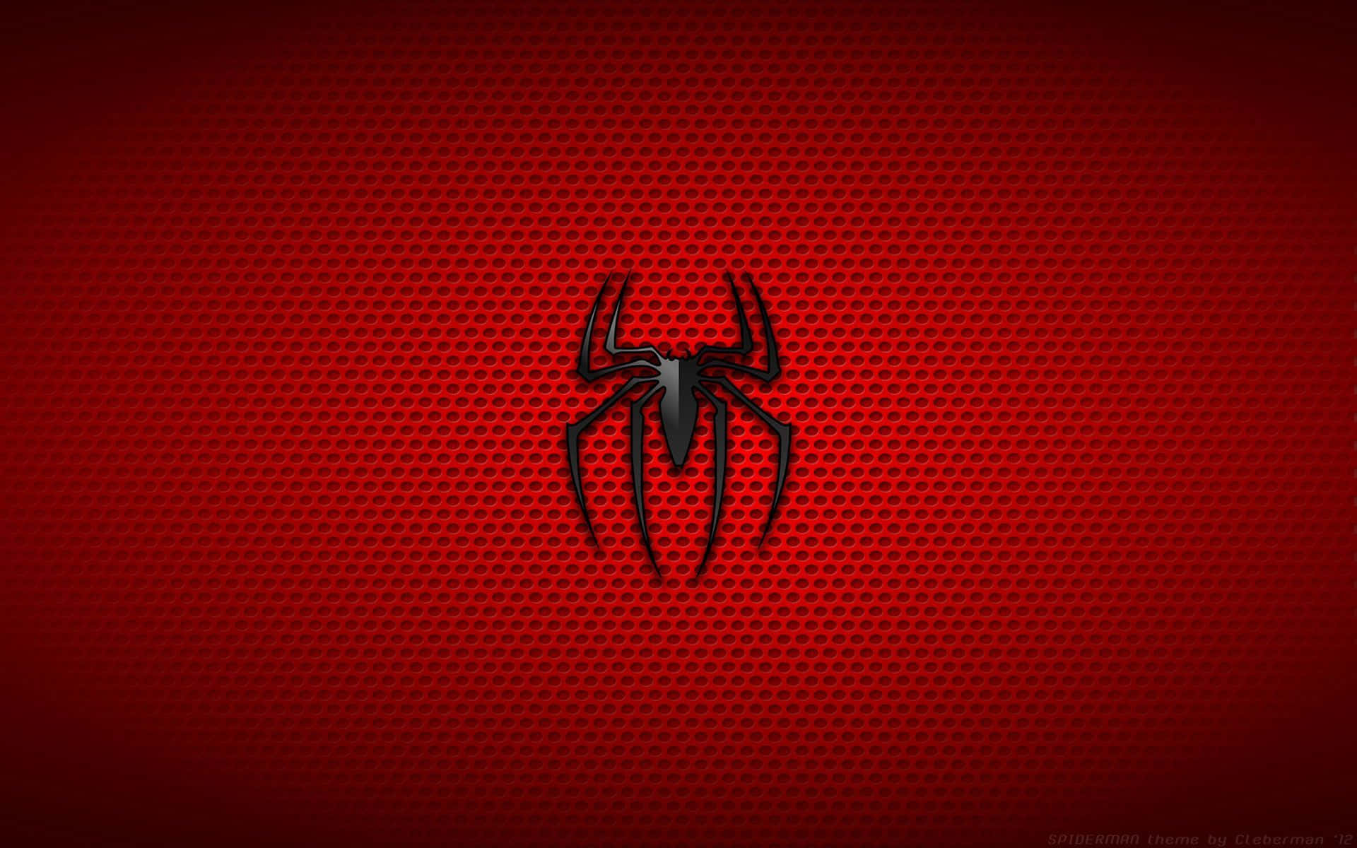 Logode Spider-man Negro Para Computadora Fondo de pantalla