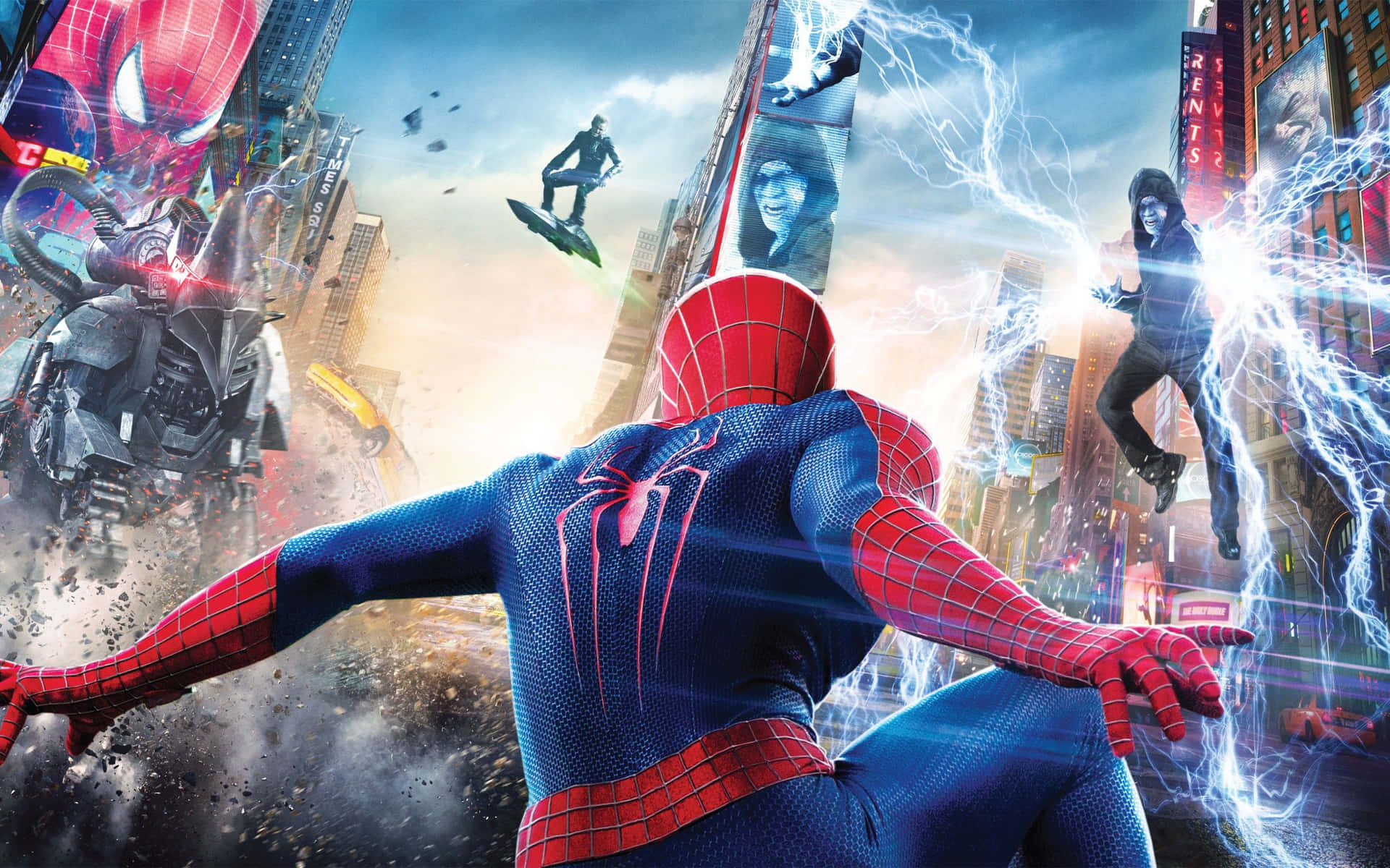 Super Villains Vs Spider Man Computer Wallpaper