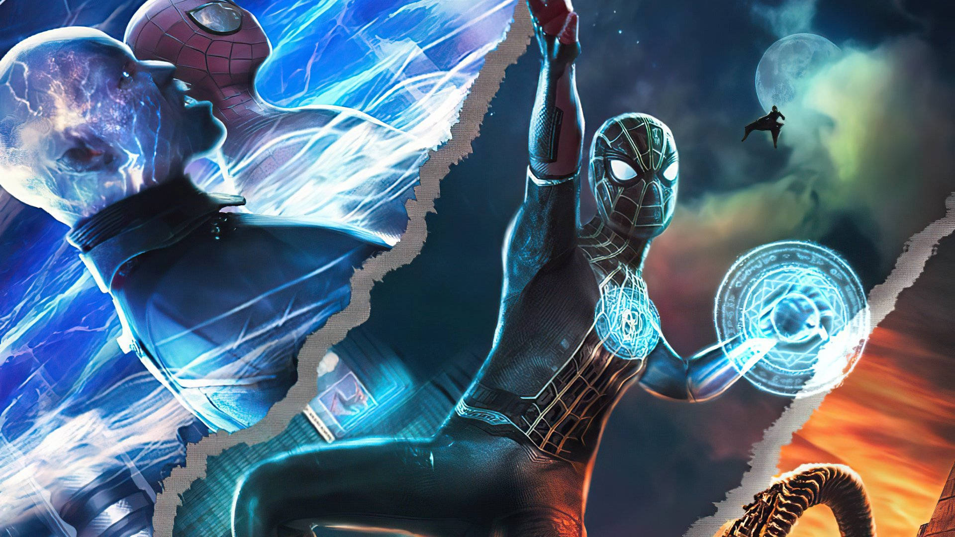 Spider Man Electro Collage 4k Wallpaper