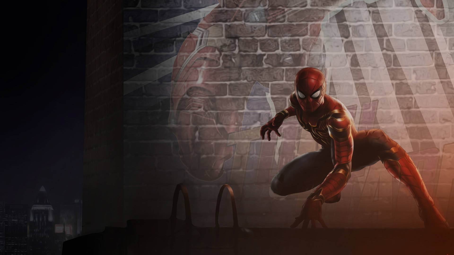 Spider Man Far From Home 2019 Brick Wall Wallpaper