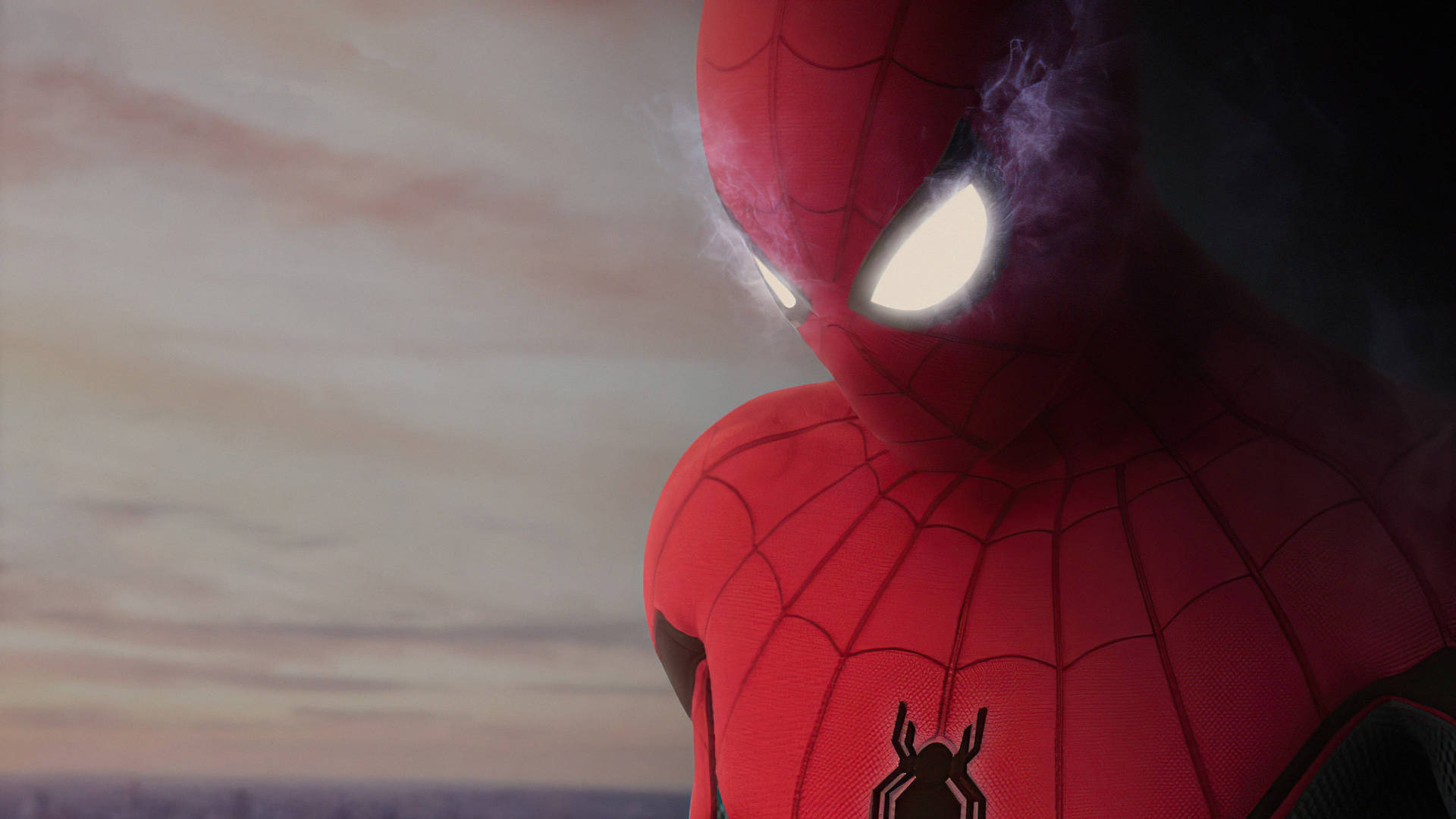 Spider Man Far From Home 2019 Glowing Eyes Background