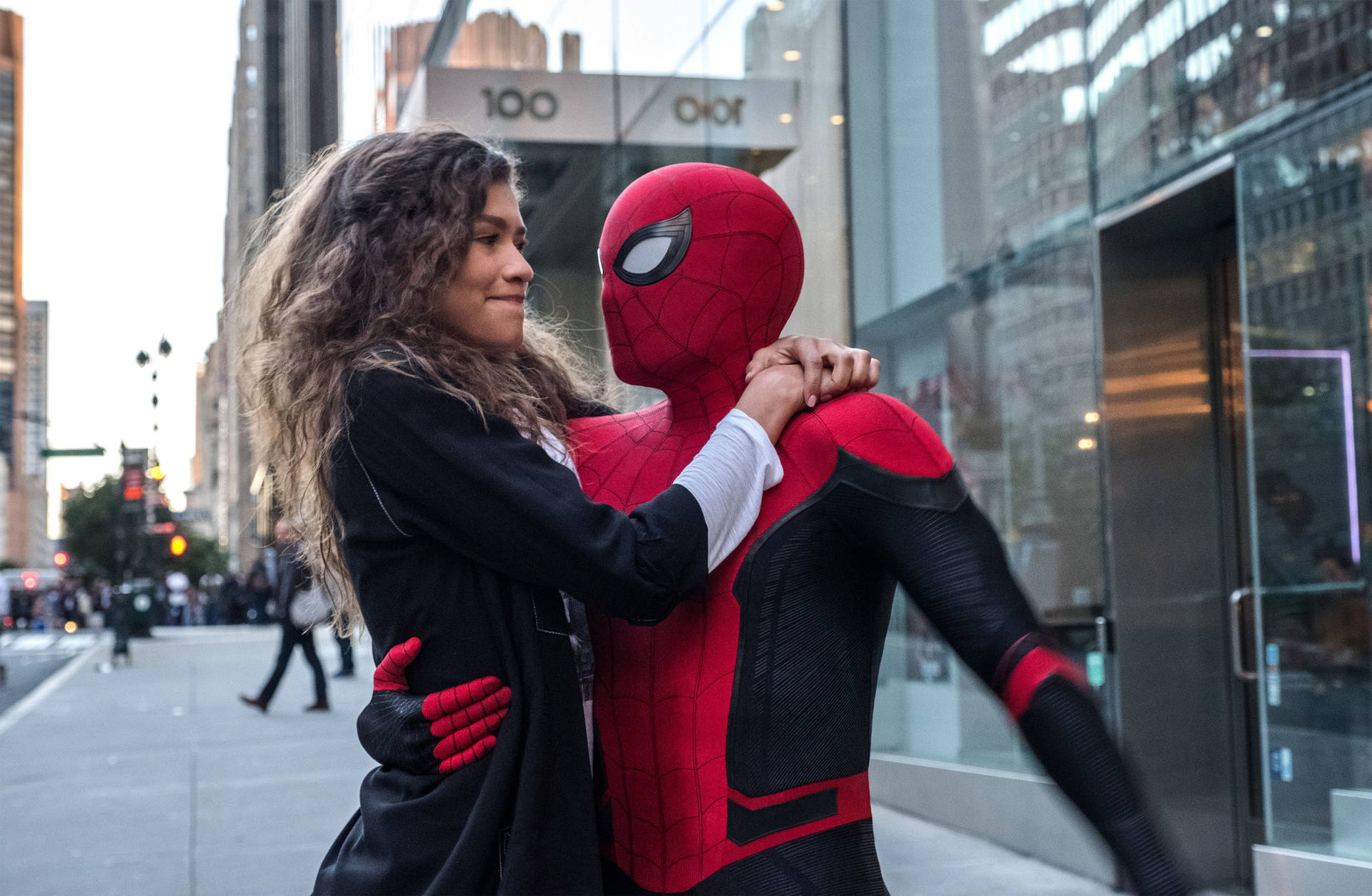 Spider Man Far From Home 2019 With Mj Background