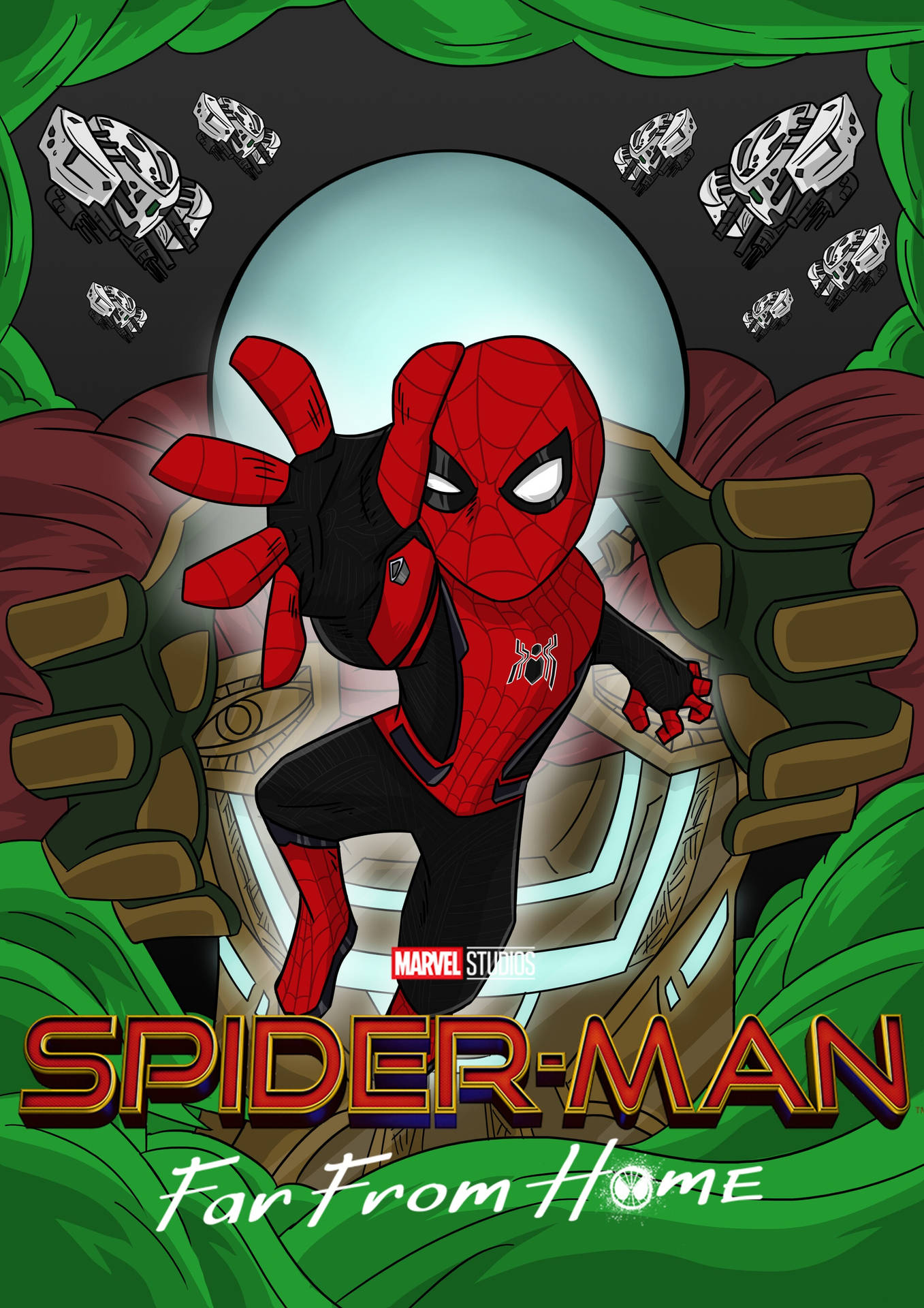 Spider Man Far From Home Cartoon Art