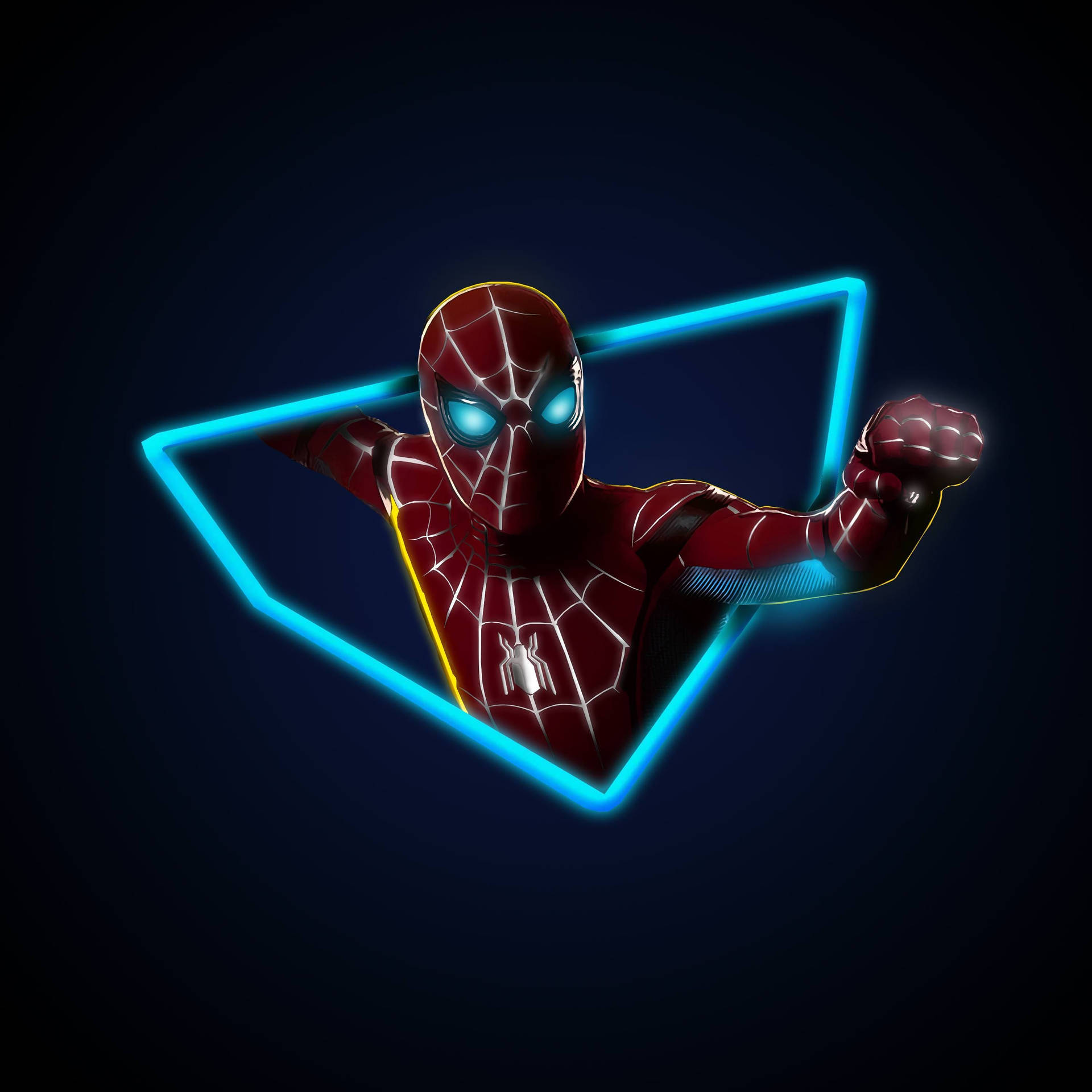Spider Man Far From Home Neon Artwork