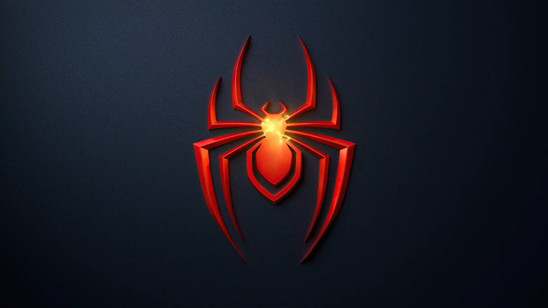 Spider-Man Gaming Logo Tapet: Vis et stilfuldt gaminglogo inspireret af Marvels Spider-Man Wallpaper