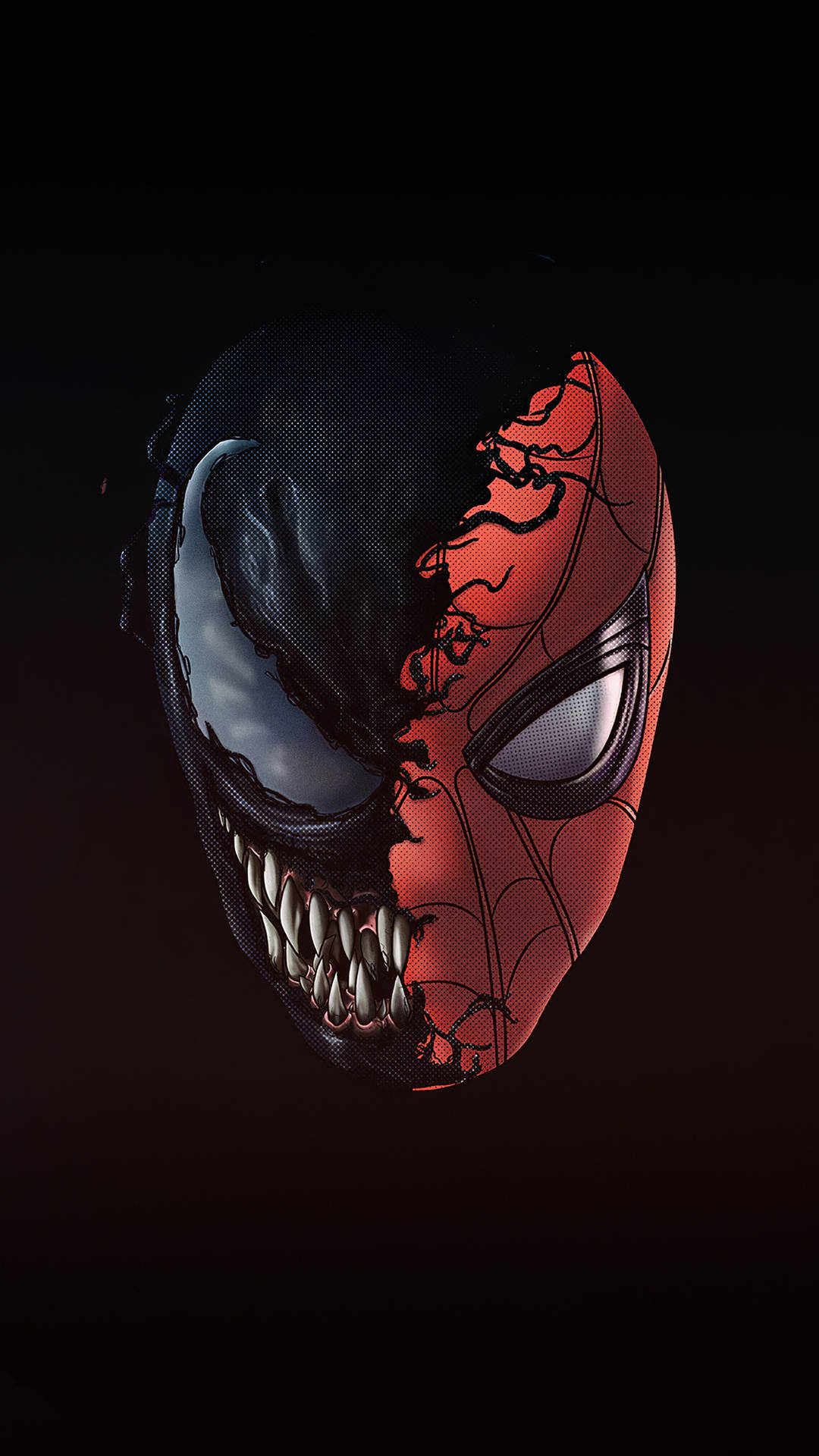 Spider Man Half Mask Mobile Wallpaper