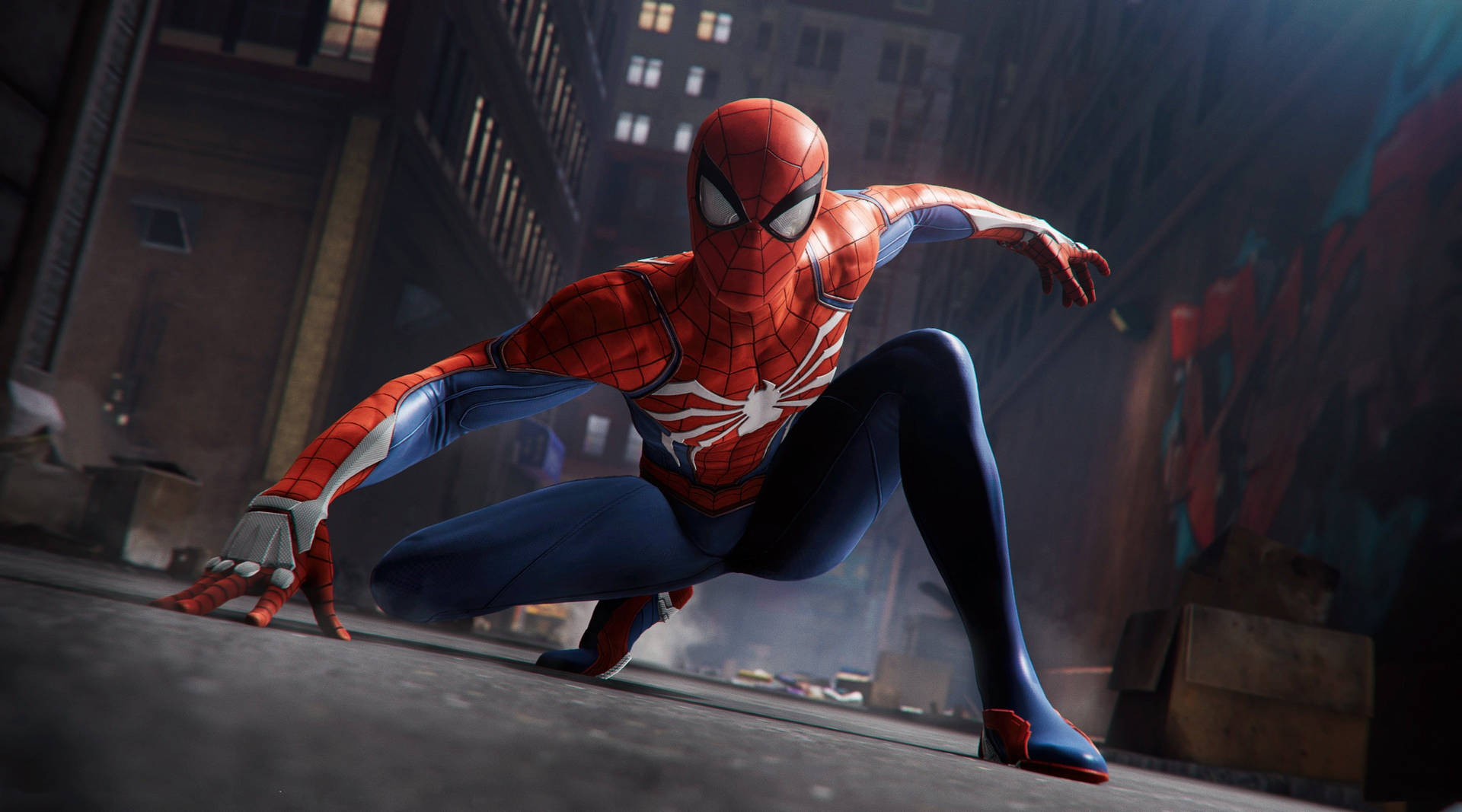 Spider-man Holdning 1080p Gaming Wallpaper