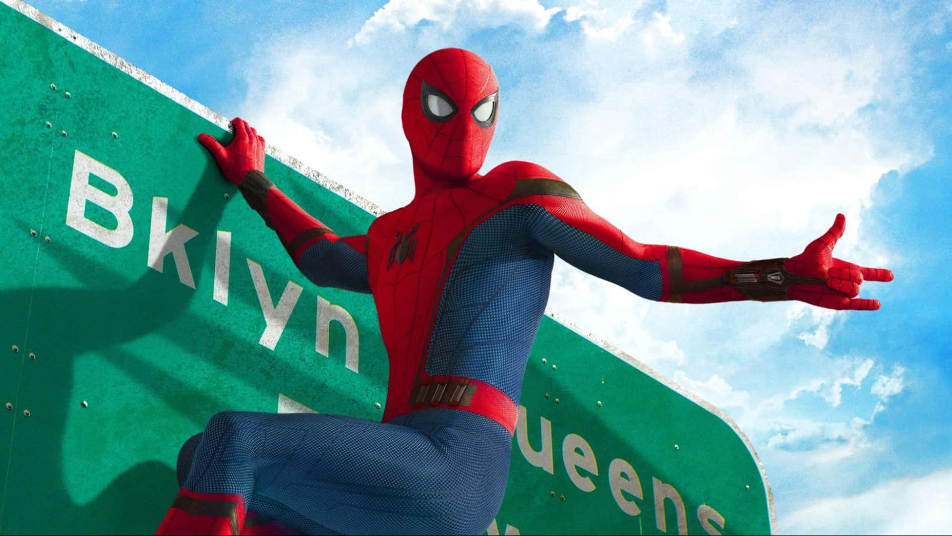 Tom Holland is reborn as the web-slinging superhero: Spider-Man. Wallpaper