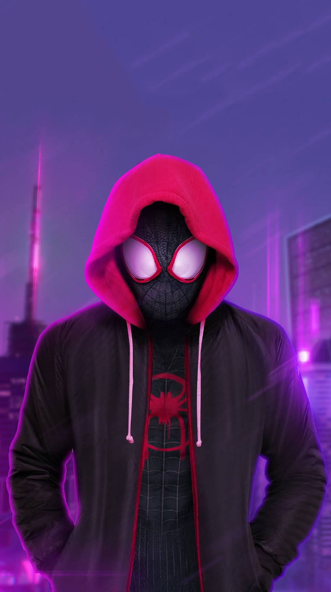 Spider Man Showcasing Power in Vibrant 4K Wallpaper