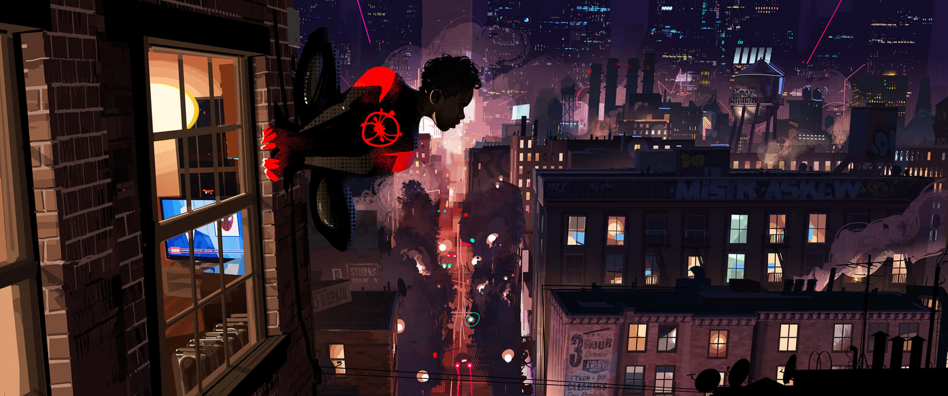 "Dive Into a New Dimension in 'Spider-Man: Into The Spider-Verse 4K'" Wallpaper