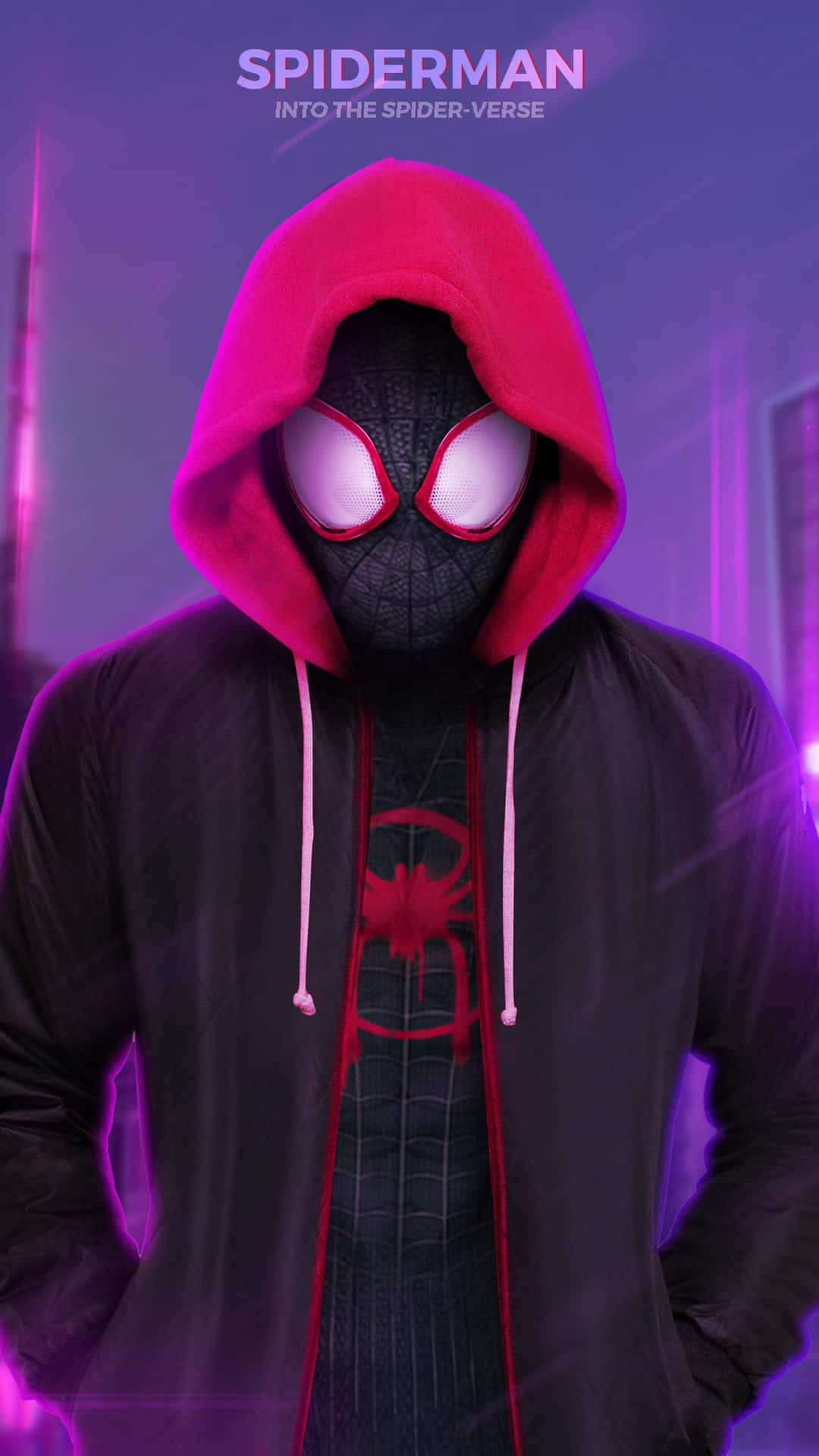 Spider-man: Into The Spider-verse 4k Red Hood Background