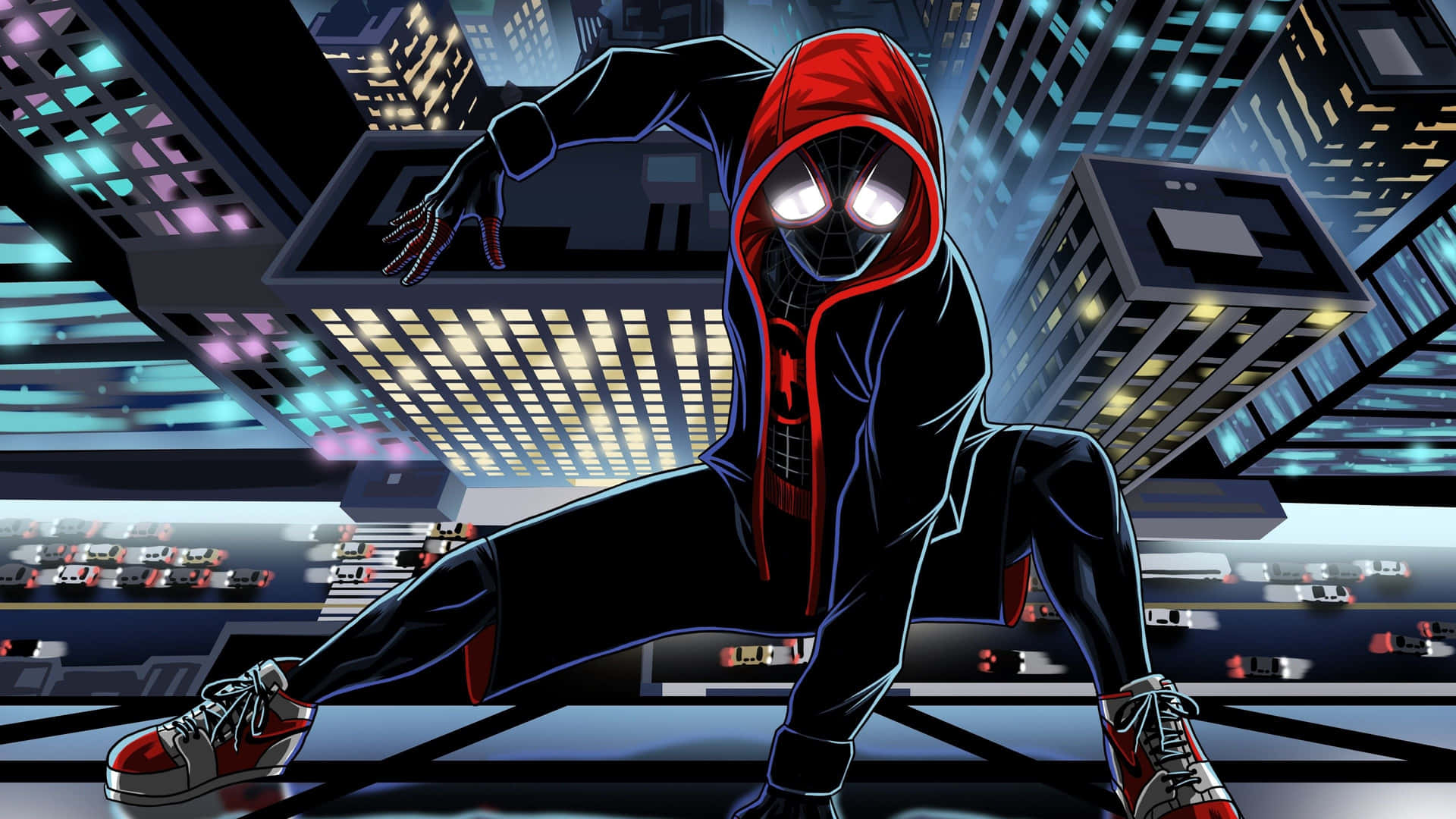Fondode Pantalla De Alta Definición De Spider-man: Un Nuevo Universo De Spider-man Fondo de pantalla