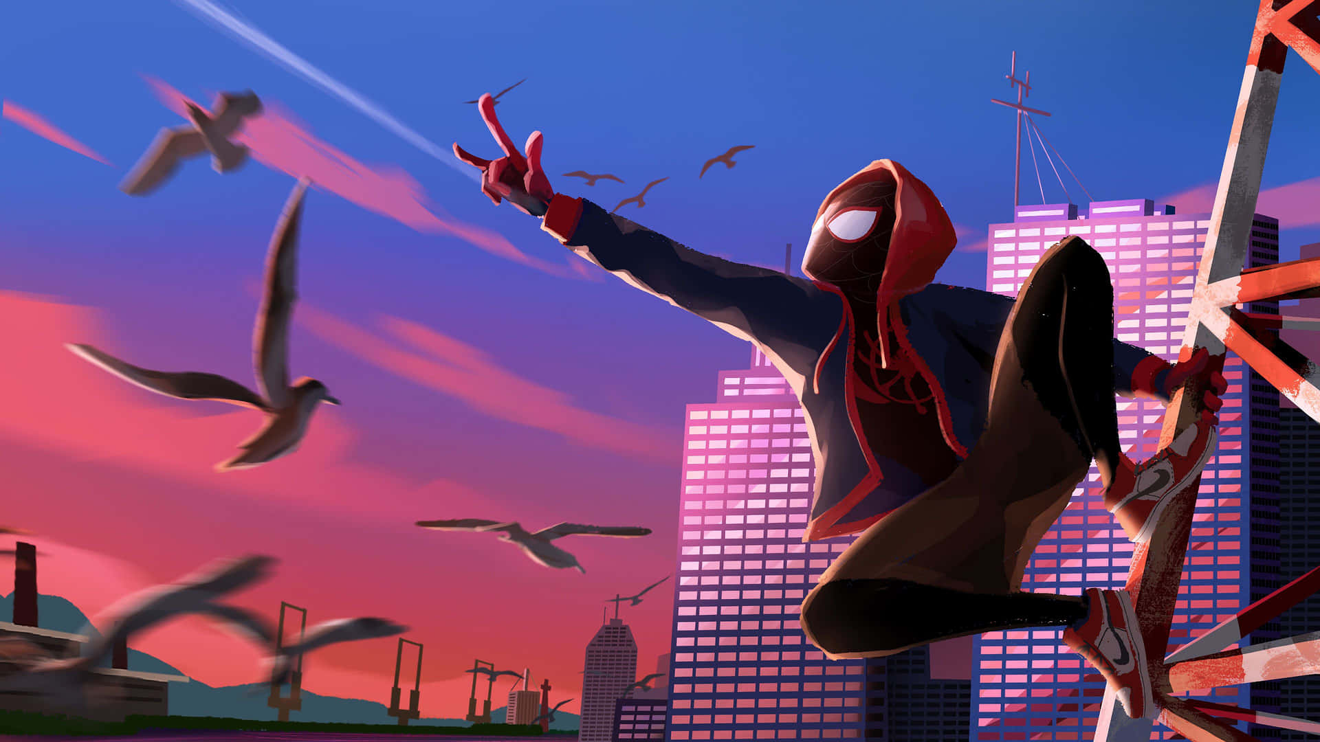 Spiderman: Into The Spider-verse Hd Tapet. Wallpaper