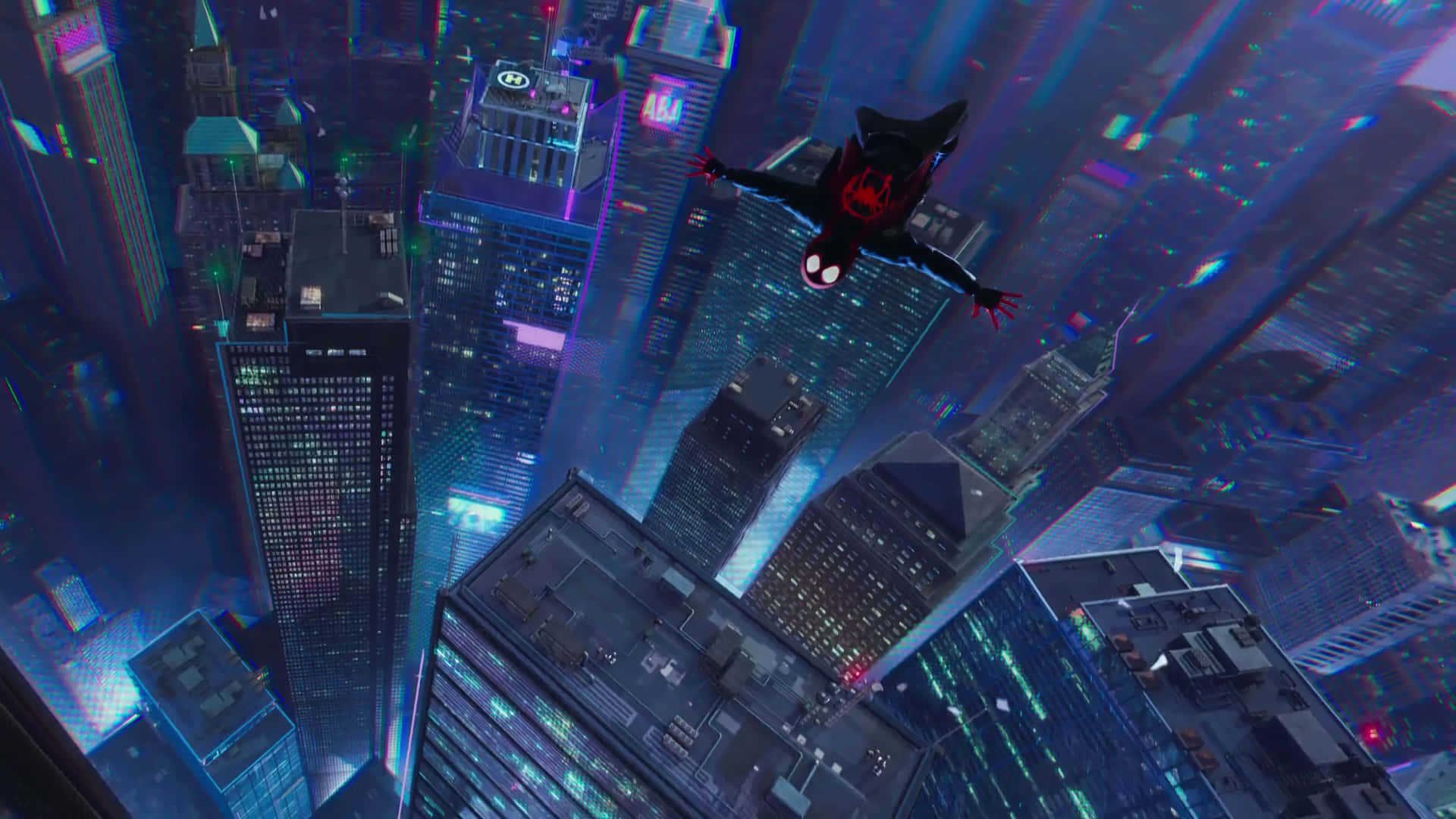 Experience a web-slinging adventure in 4K with Spider-Man: Into the Spider-Verse! Wallpaper