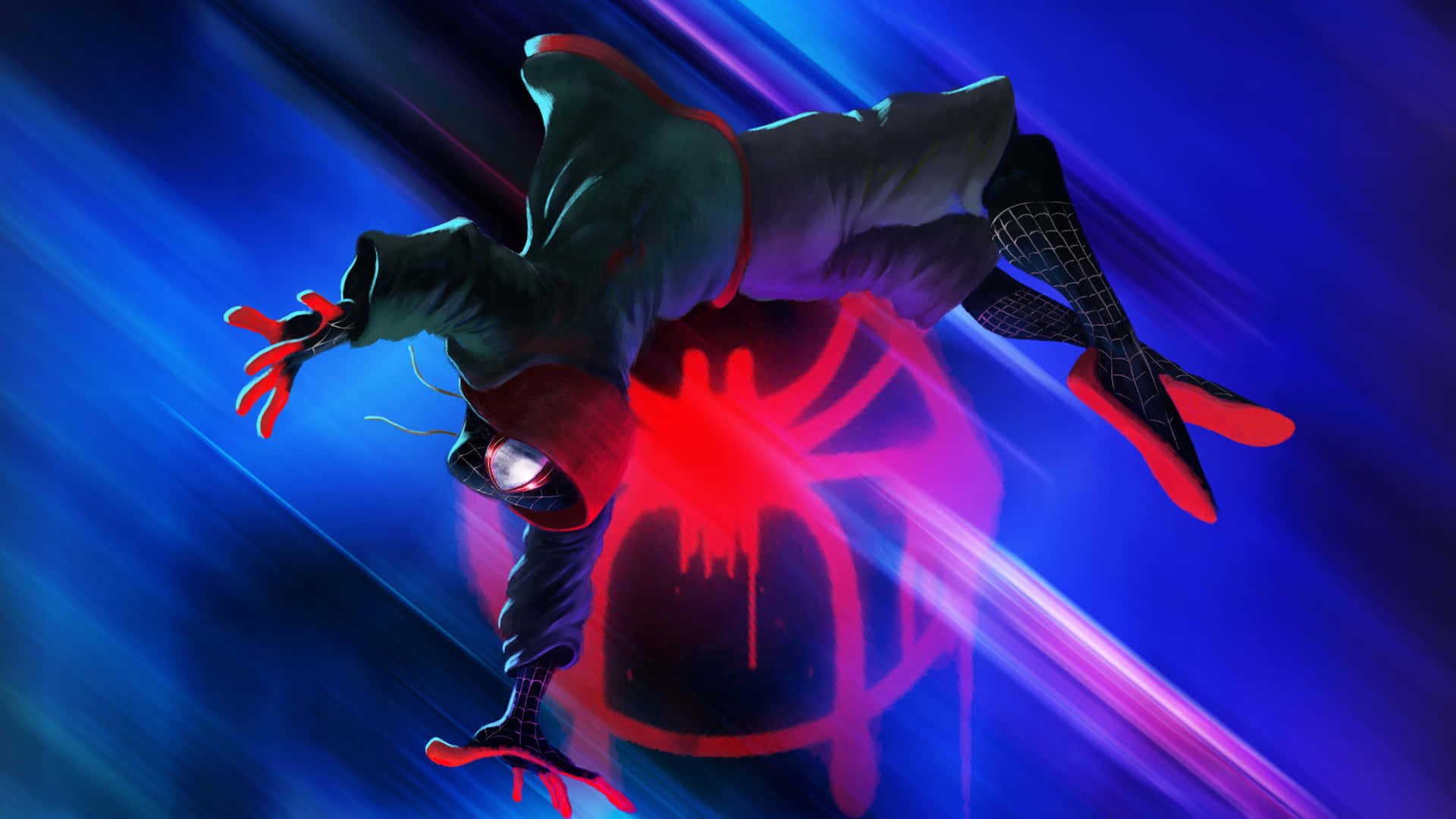 Step Into A New Realm of Superhero Action: Spider-Man: Into the Spider-Verse Wallpaper