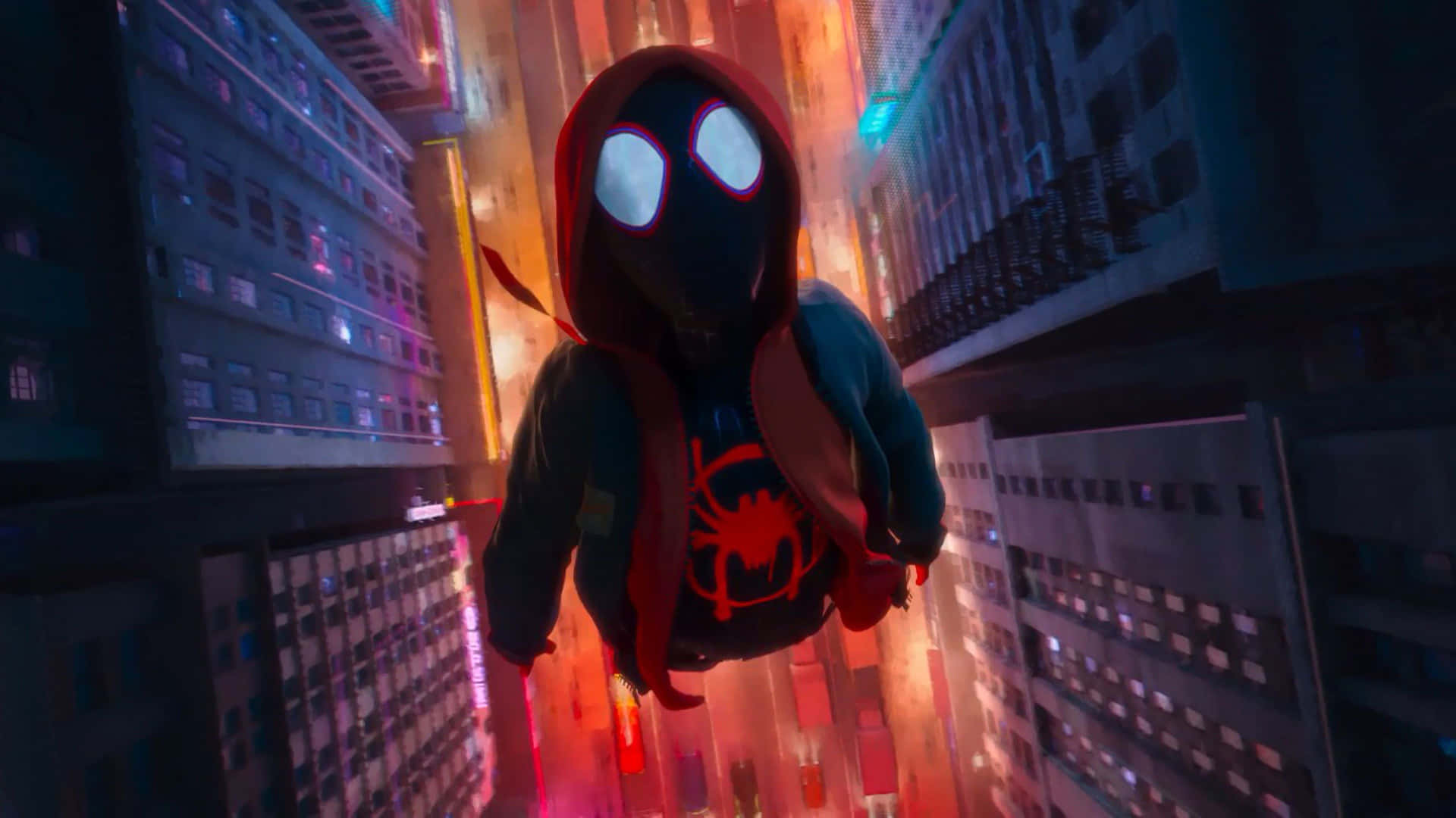 Miles Morales suits up in Spider-Man: Into the Spider-Verse Wallpaper