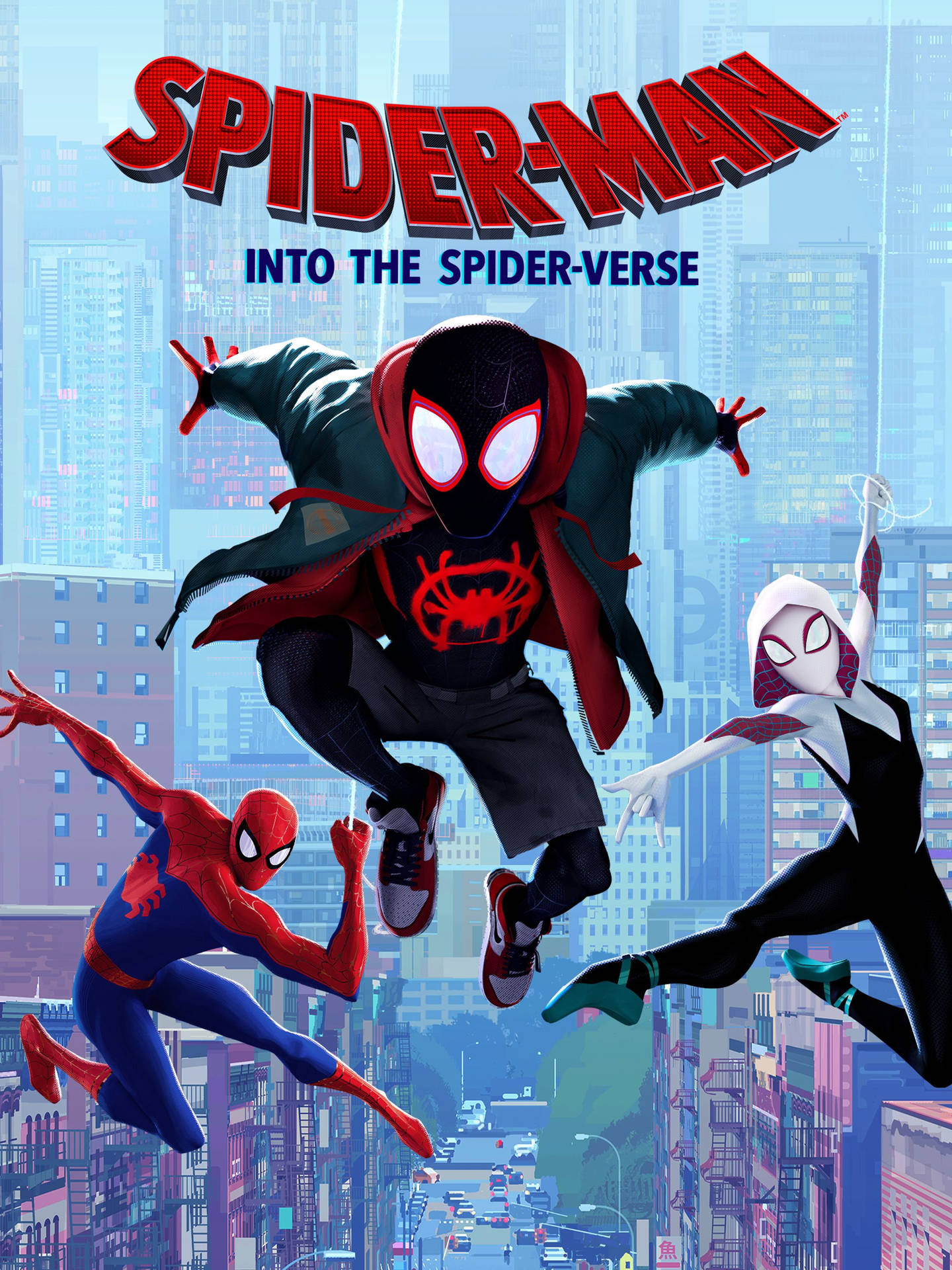 Spider Man Into The Spider Verse Cool Poster Background