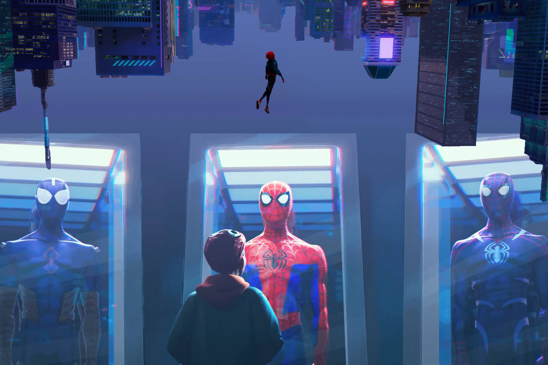 Spider Man Into The Spider Verse Mannequins Background