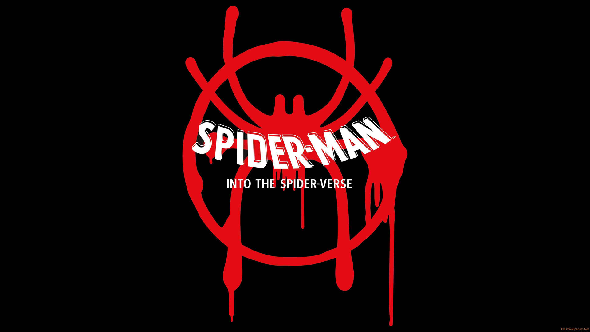 Spider Man Into The Spider Verse Red Poster Background
