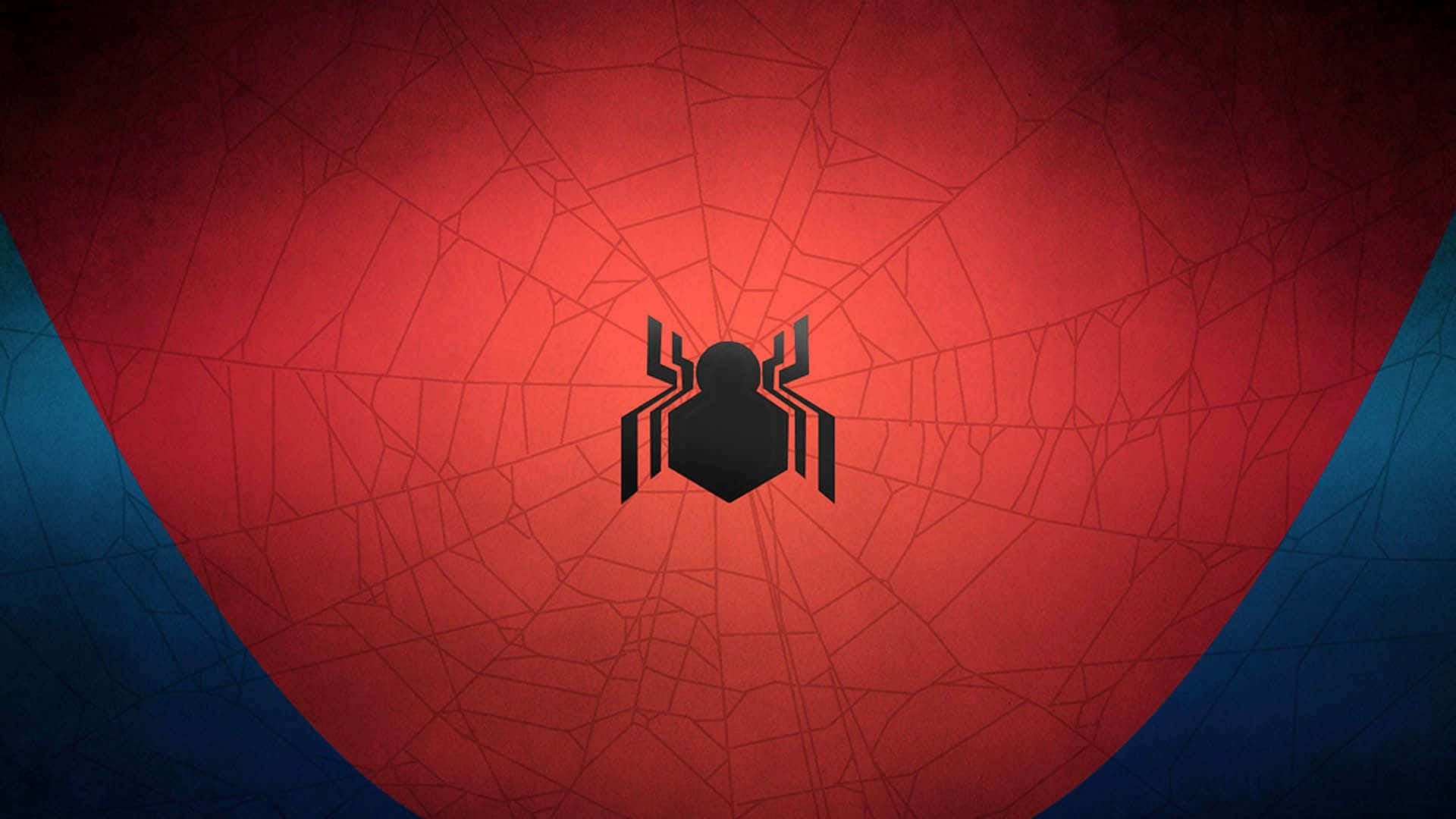 Spider Man Logo Red And Blue Background