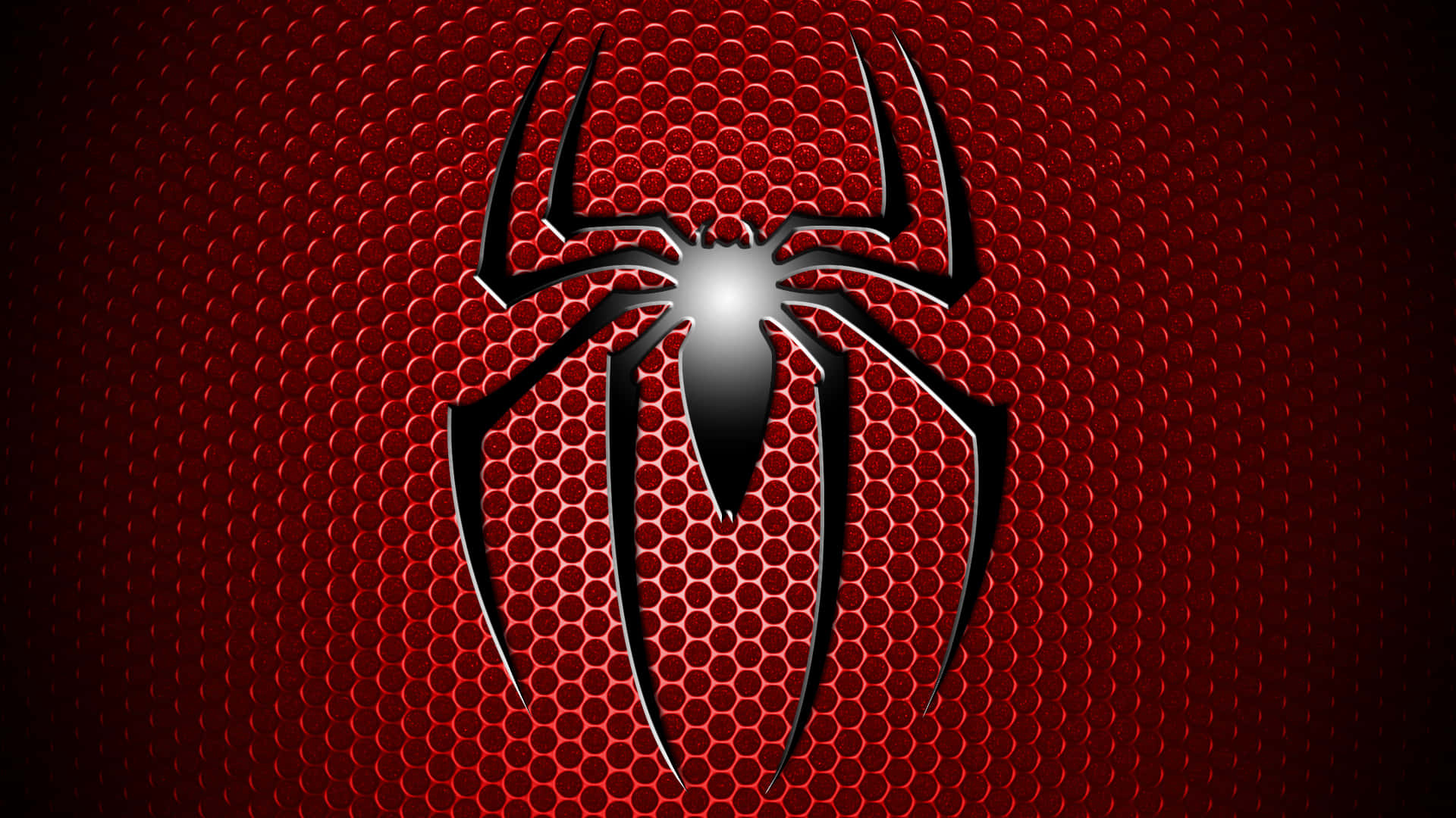 Spider Man Logo Hexagon Holes Background