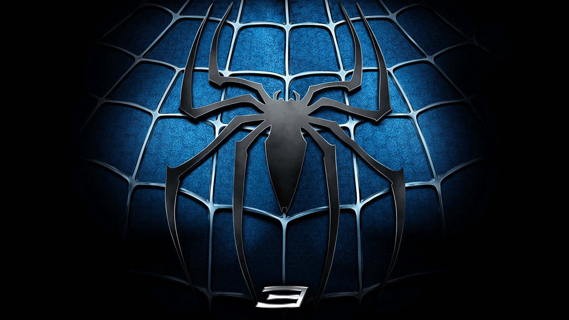 Spider Man Logo Blue Aesthetic Background