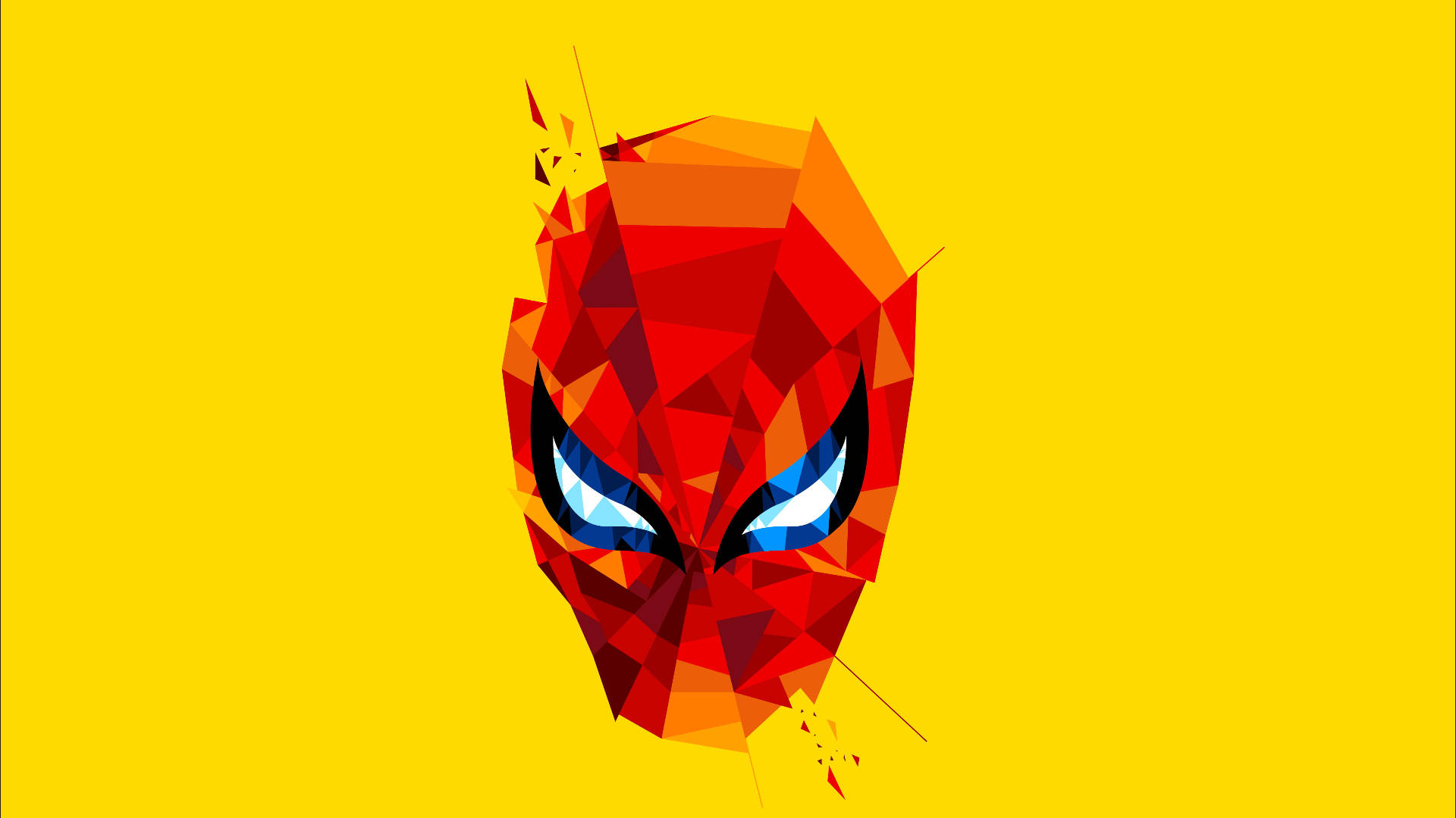 Spider Man Mask Kunstnerisk Mosaik Wallpaper