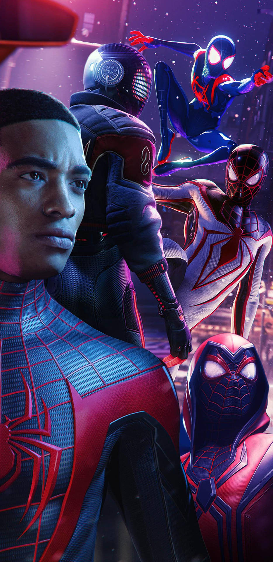 Denspektakulära Spiderman: Miles Morales. Wallpaper