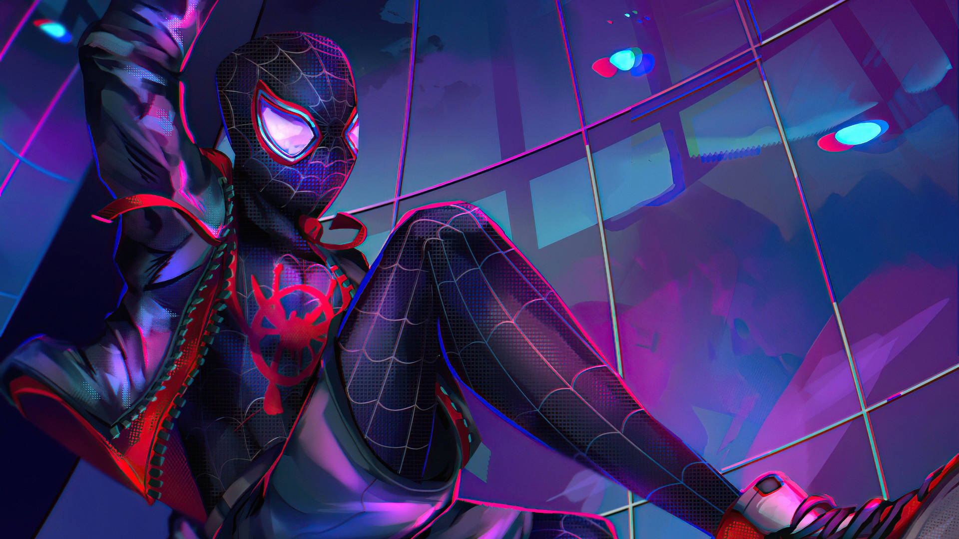 "Power Up! - Spiderman Miles Morales on the PS5" Wallpaper