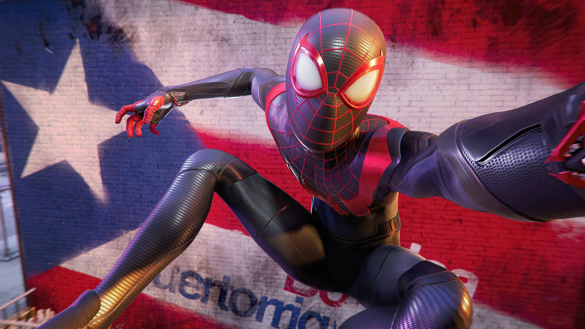 "Swinging into action on PS5 - Spider-Man Miles Morales" Wallpaper