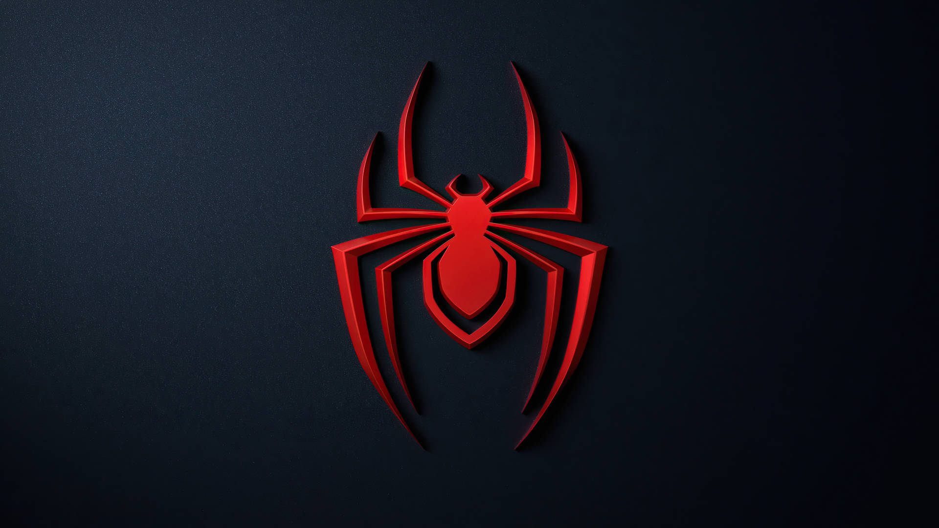 Logotipodo Homem-aranha Em Um Fundo Escuro. Papel de Parede