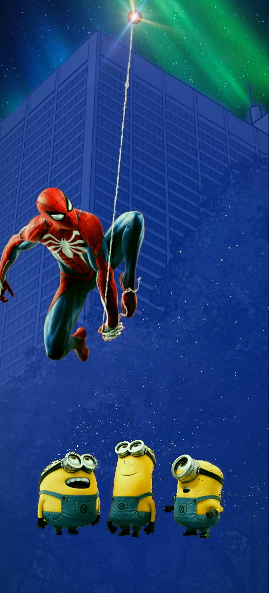 Spider-man Minions Redmi Note 9 Punch Hole Background