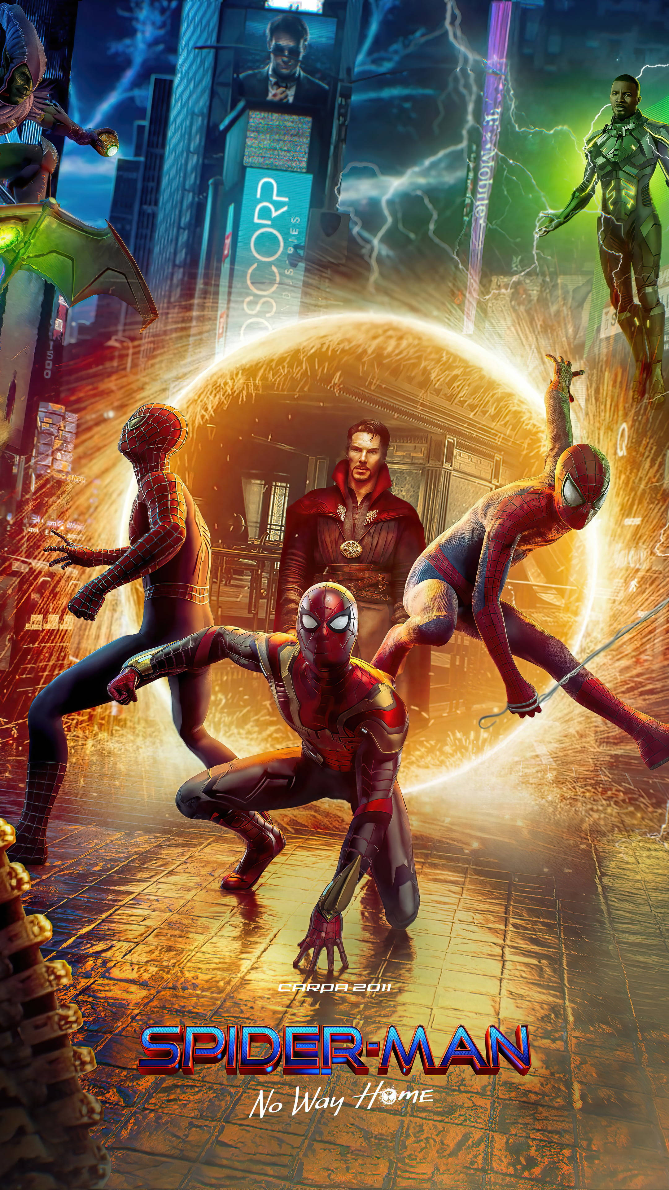 Spider Man No Way Home Digital Poster Background