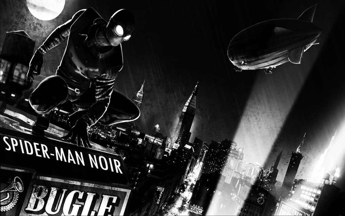 Spider Man Noir Cityscape Wallpaper