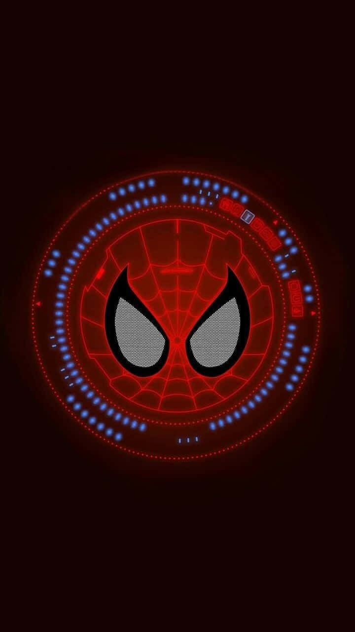 Logotipode Spider-man En El Teléfono Del Reloj. Fondo de pantalla