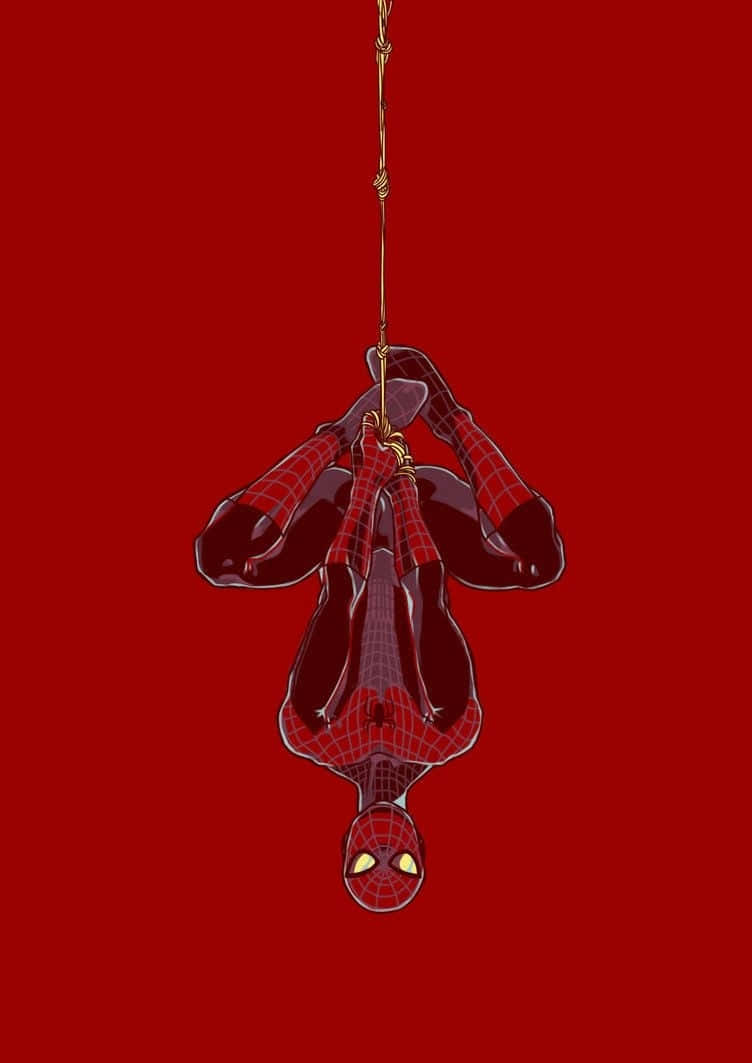 Spiderman-telefon Röd Estetisk. Wallpaper
