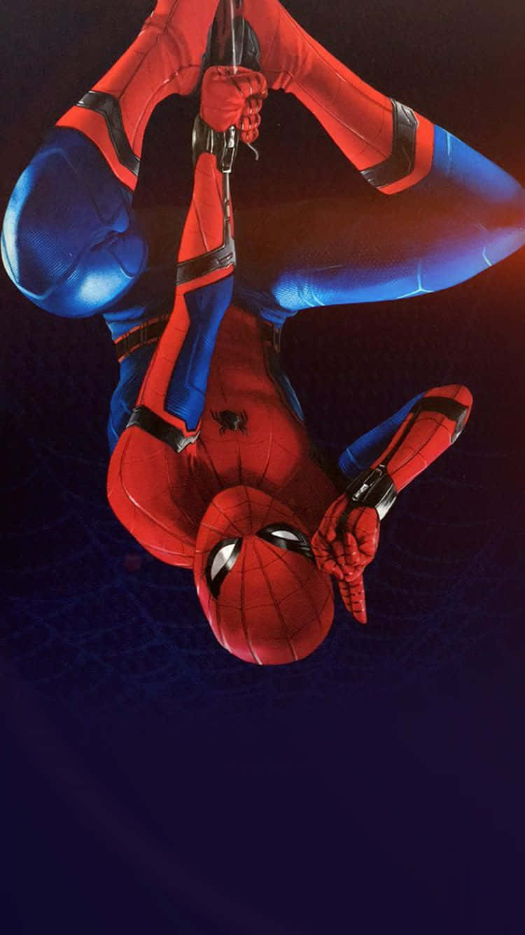 Spiderman Handy Auf Dem Kopf Stehen Wallpaper