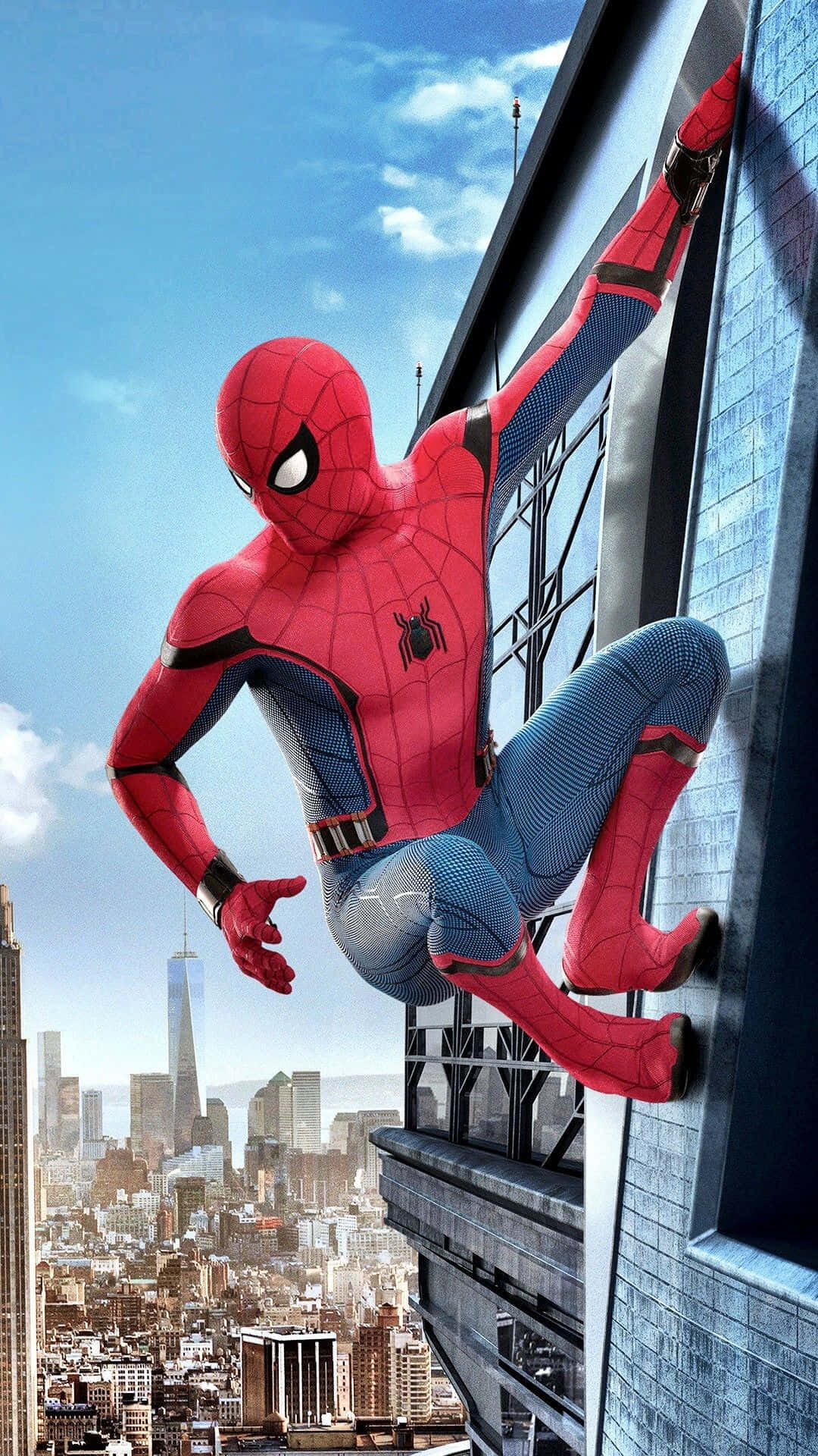 Spiderman Telefon Auf Einem Gebäude. Wallpaper