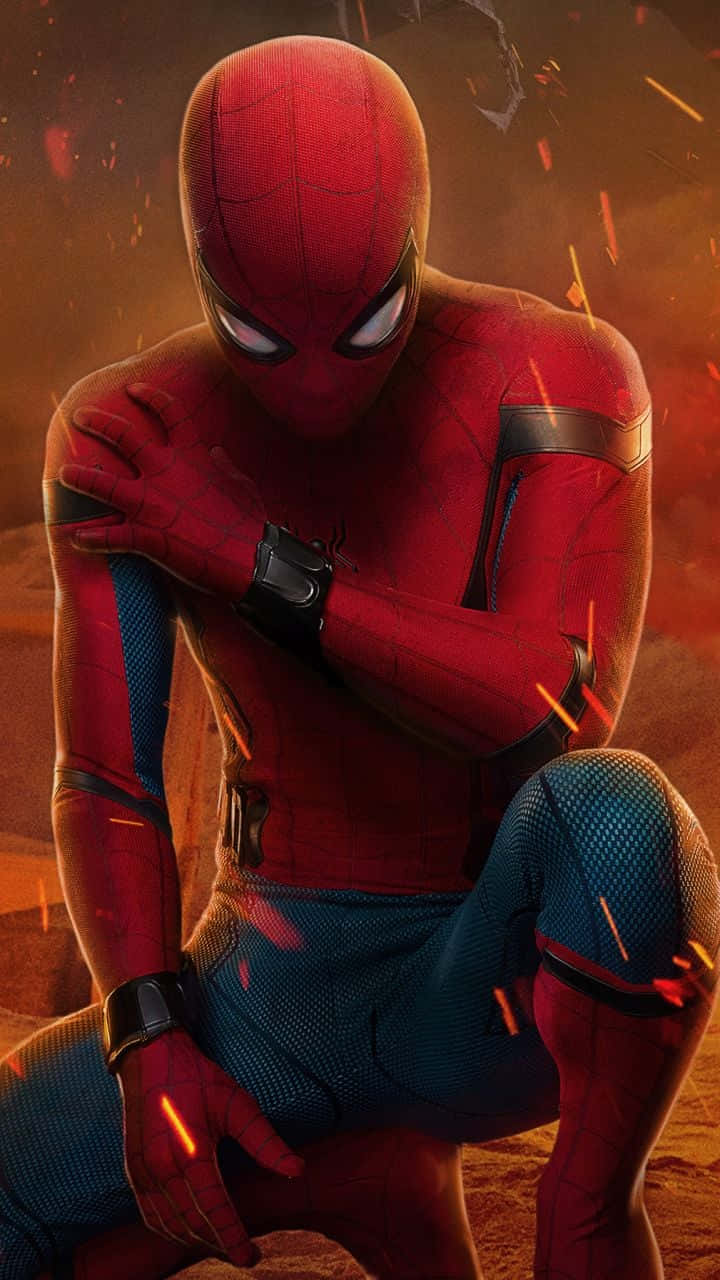 Spiderman Telefon Marvel Cinematic Universe Wallpaper