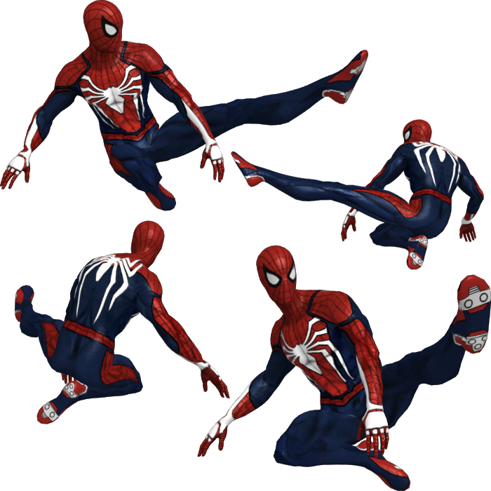 Spider Man Poses Collage PNG