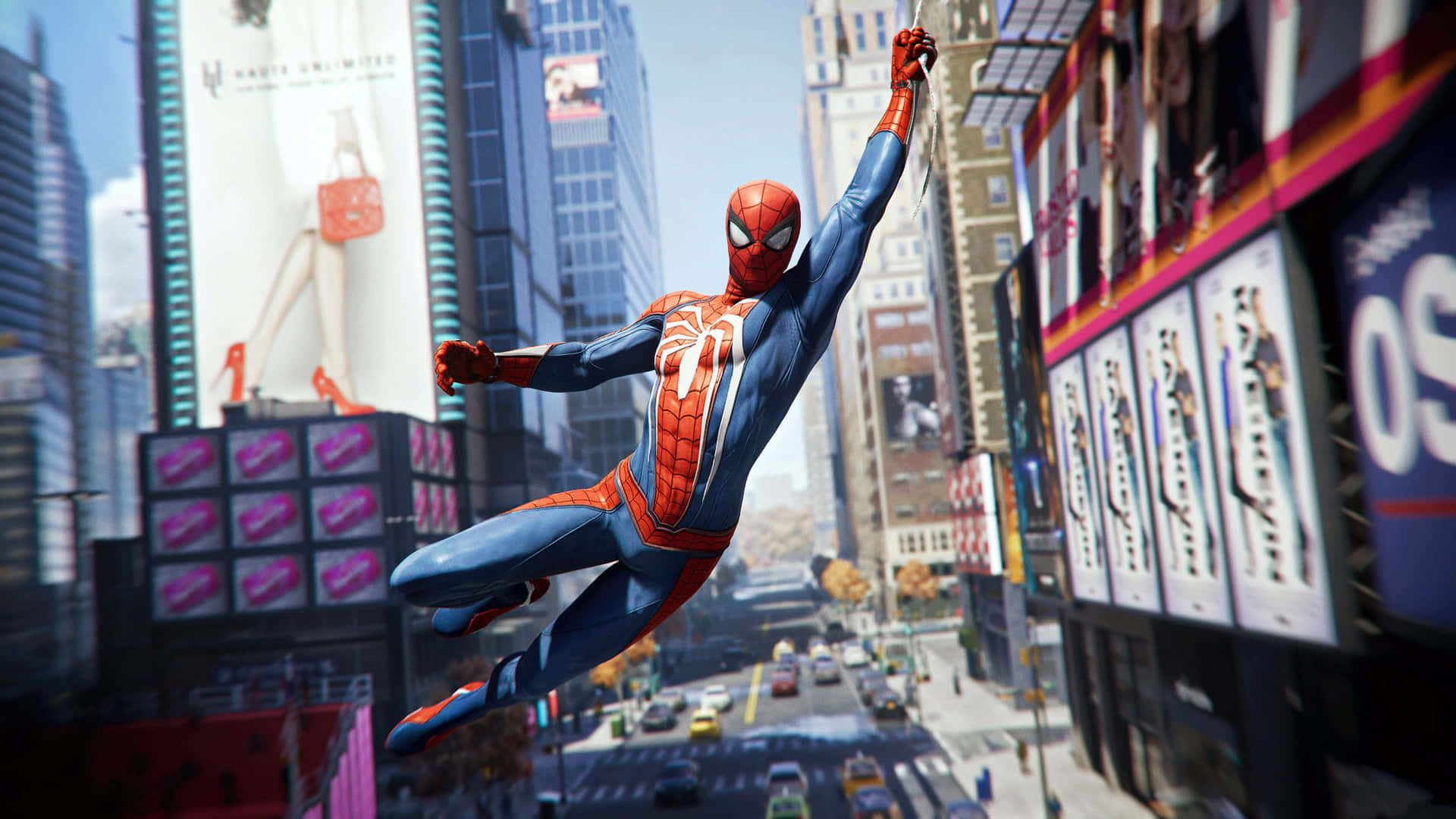 Spiderman Ps4 4k Balanceo Por La Ciudad. Fondo de pantalla