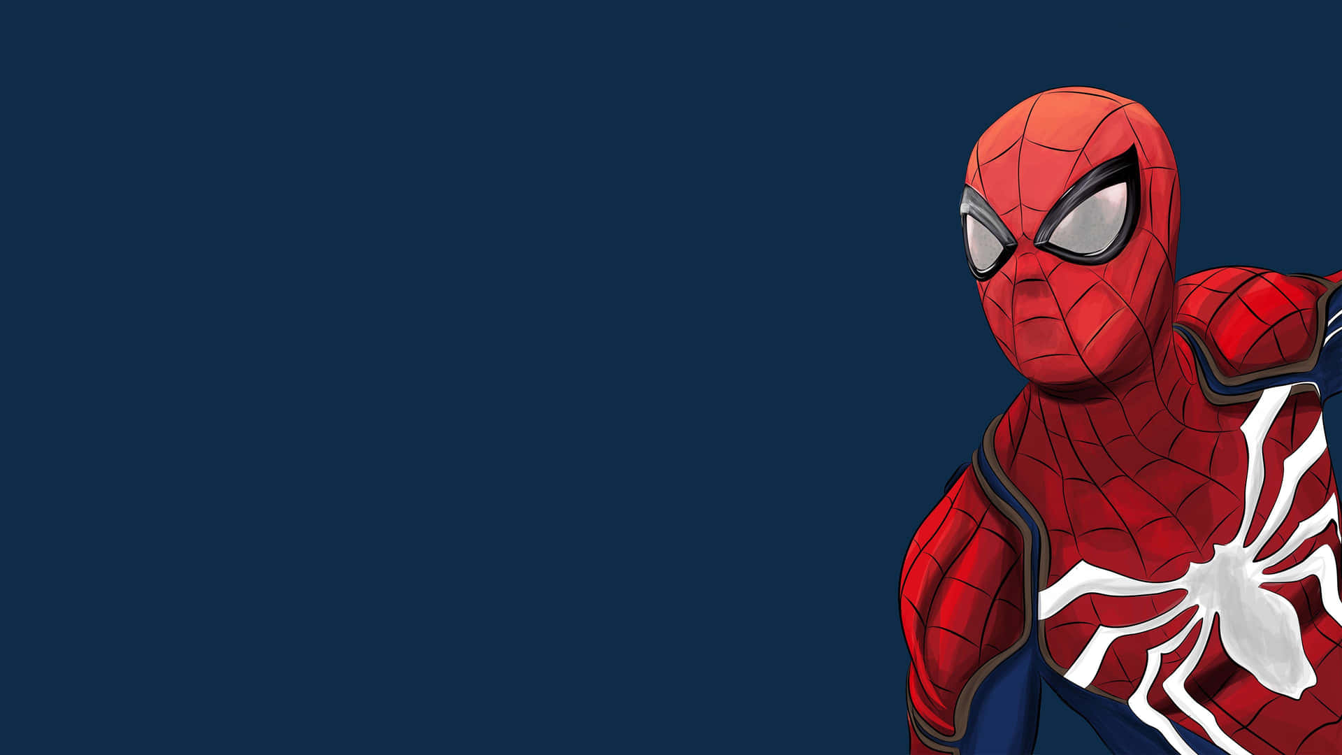 Spiderman Ps4 4k Supereroe Che Si Affaccia Illustrazione Artistica Sfondo