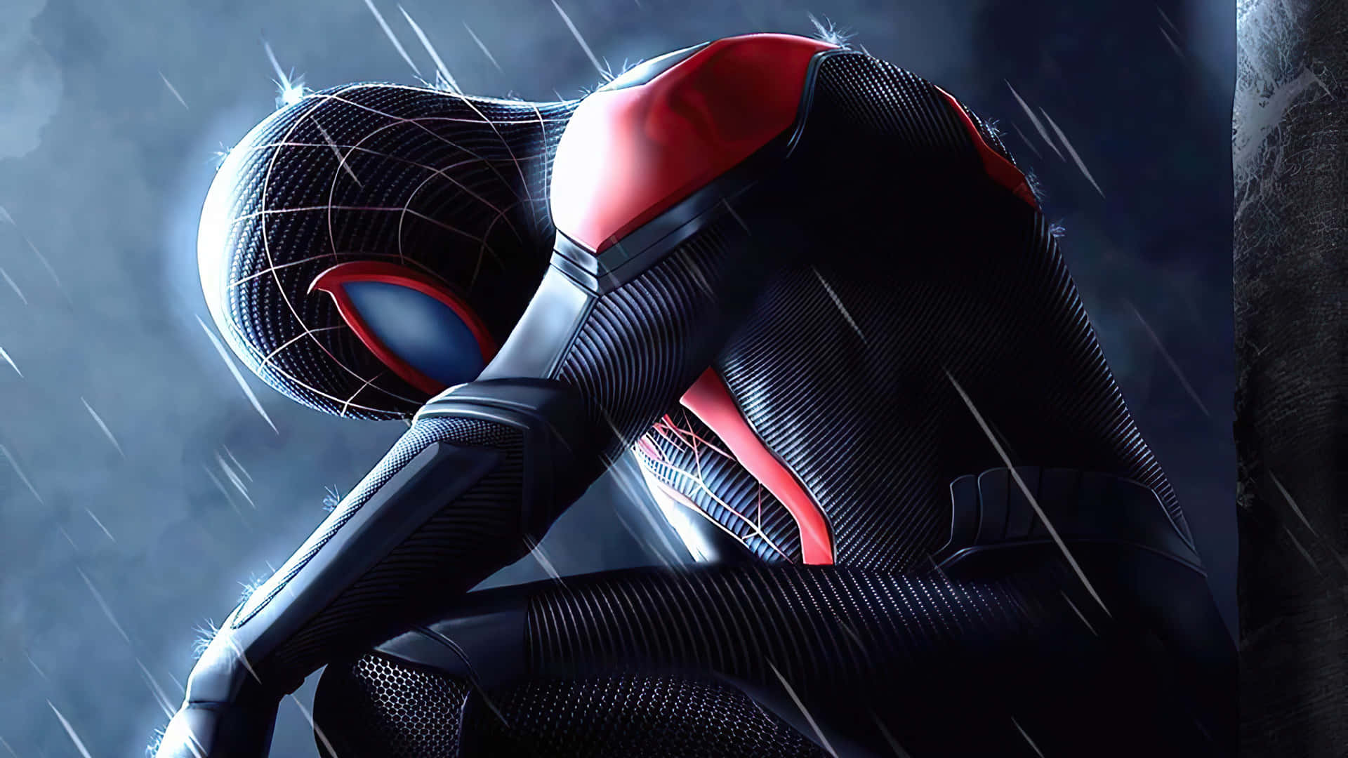 Spider-Man Reign - Epic action in the futuristic dystopian world Wallpaper