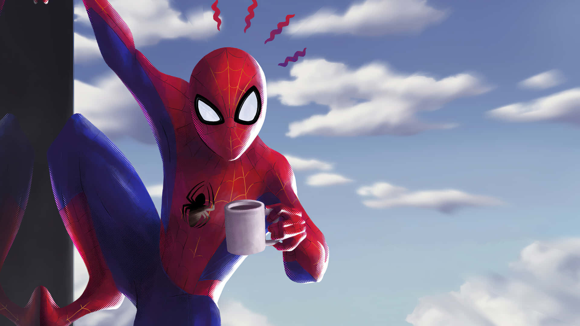 Caption: Spider-Man in Action: Spider Sense Unleashed Wallpaper