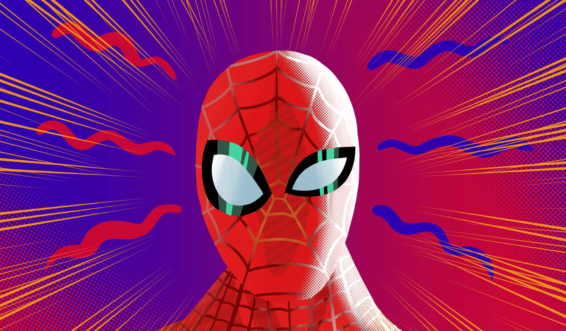 Caption: Spider-Man's Intense Spider-Sense Activation Wallpaper