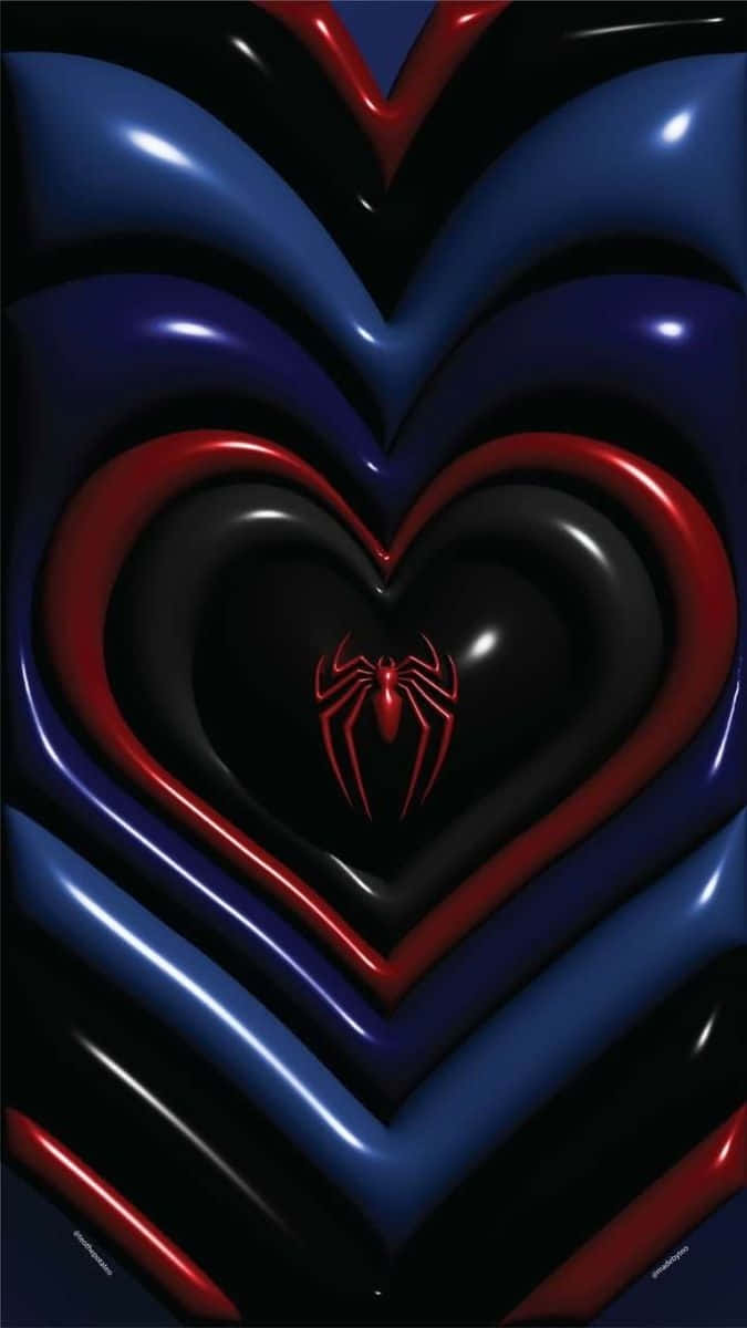Spider Man Suit Heart Design Wallpaper